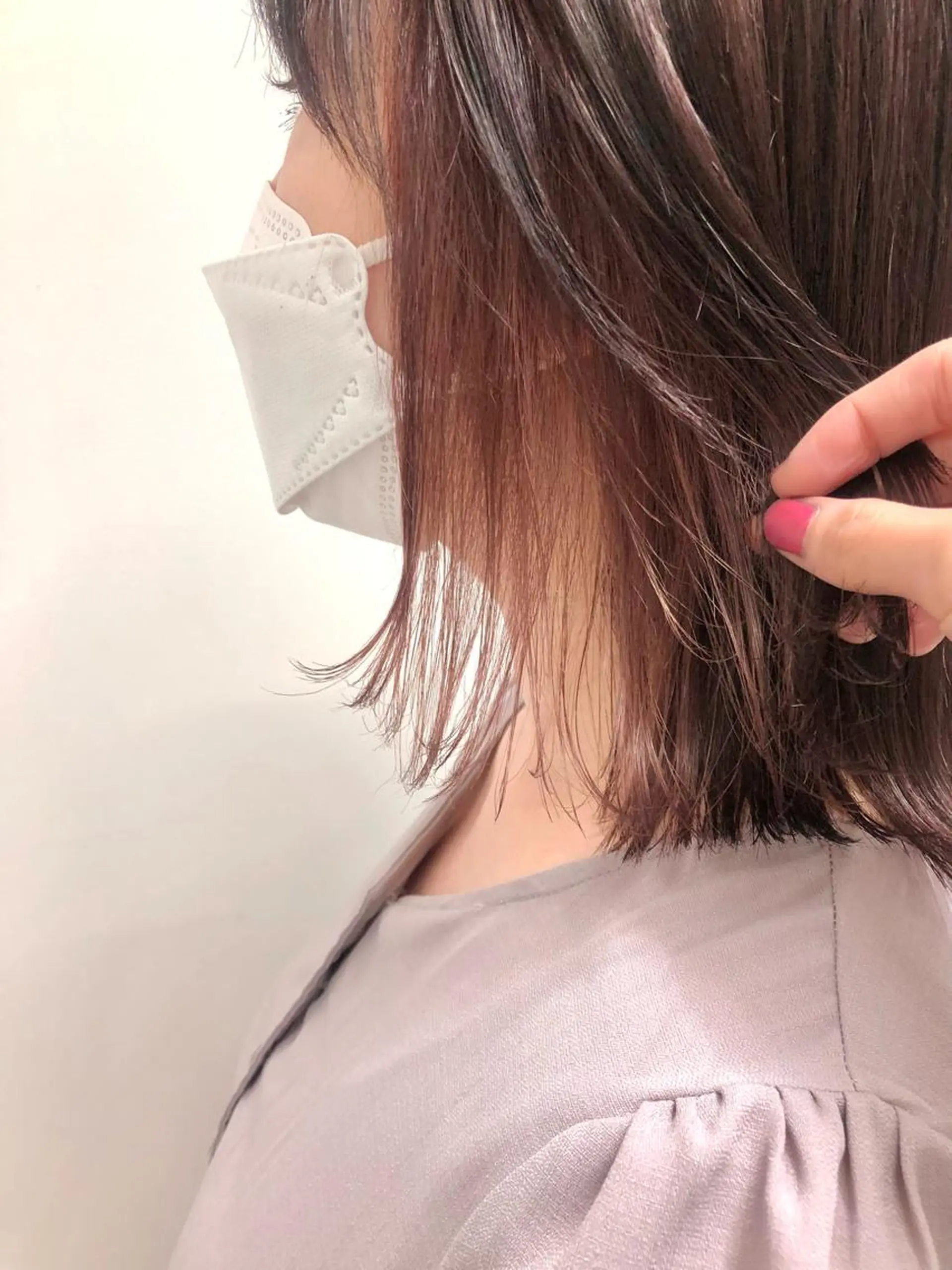 ミディアム カラー カット ヘアカラー トリートメント 山本 佳奈のヘアスタイル