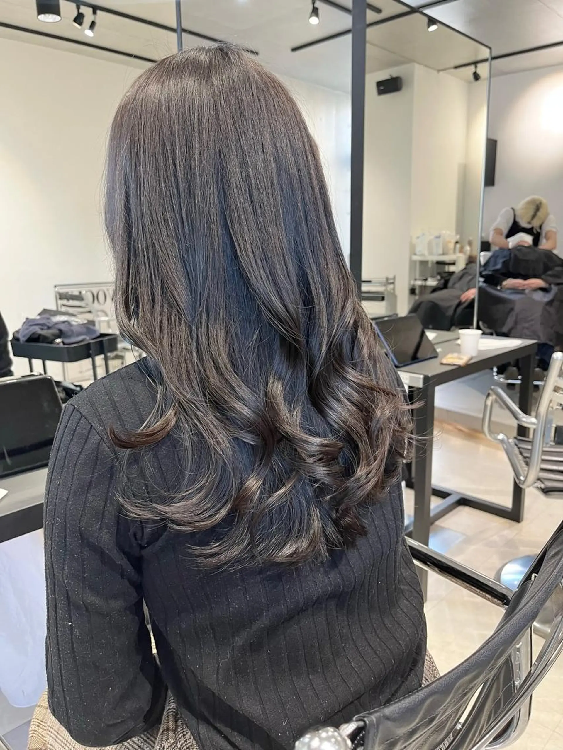 セミロング カラー パーマ ヘアアレンジ カット ヘアカラー トリートメント ヘッドスパ ヘアセット 透明感/オリーブ/ グレージュ/YUKAのヘアスタイル