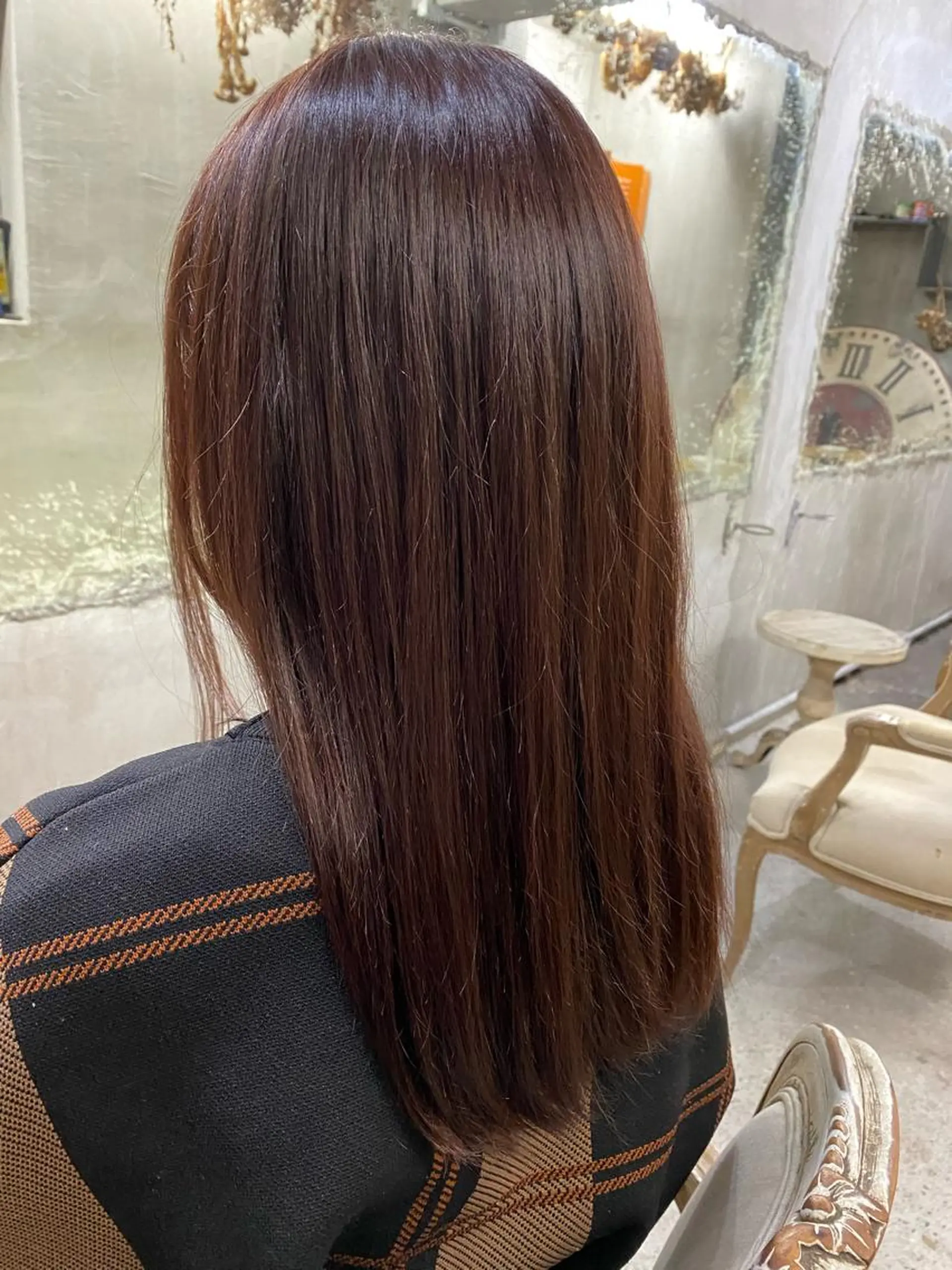 セミロング カラー ブラウンカラー ピンクカラー ピンクブラウン お任せヘア☘️☘️ 及川渚のヘアスタイル