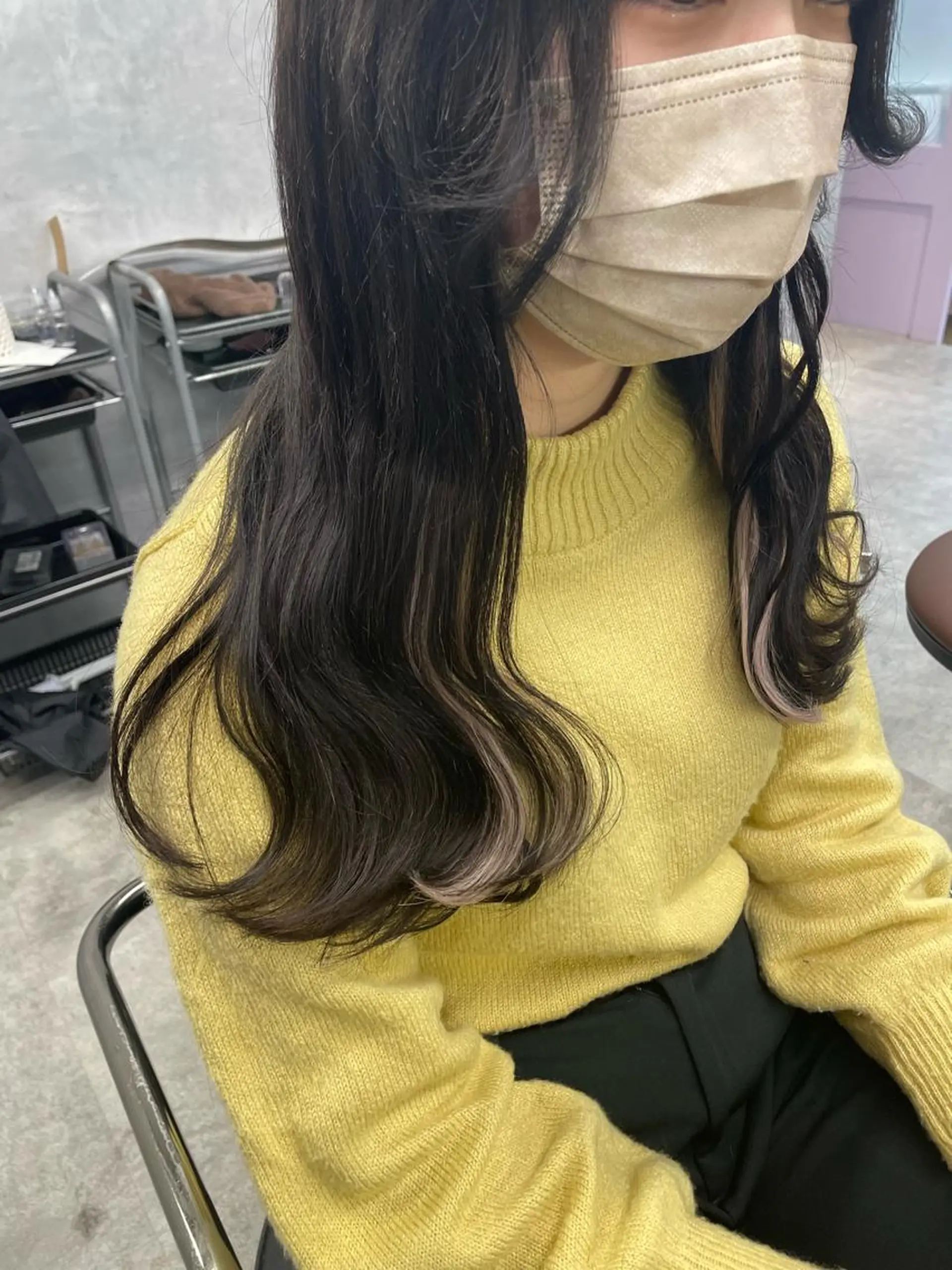 ミディアム エクステ Cielro【 シェイロ 】所属・Cielro/ダブル カラー/西田咲希のヘアスタイル