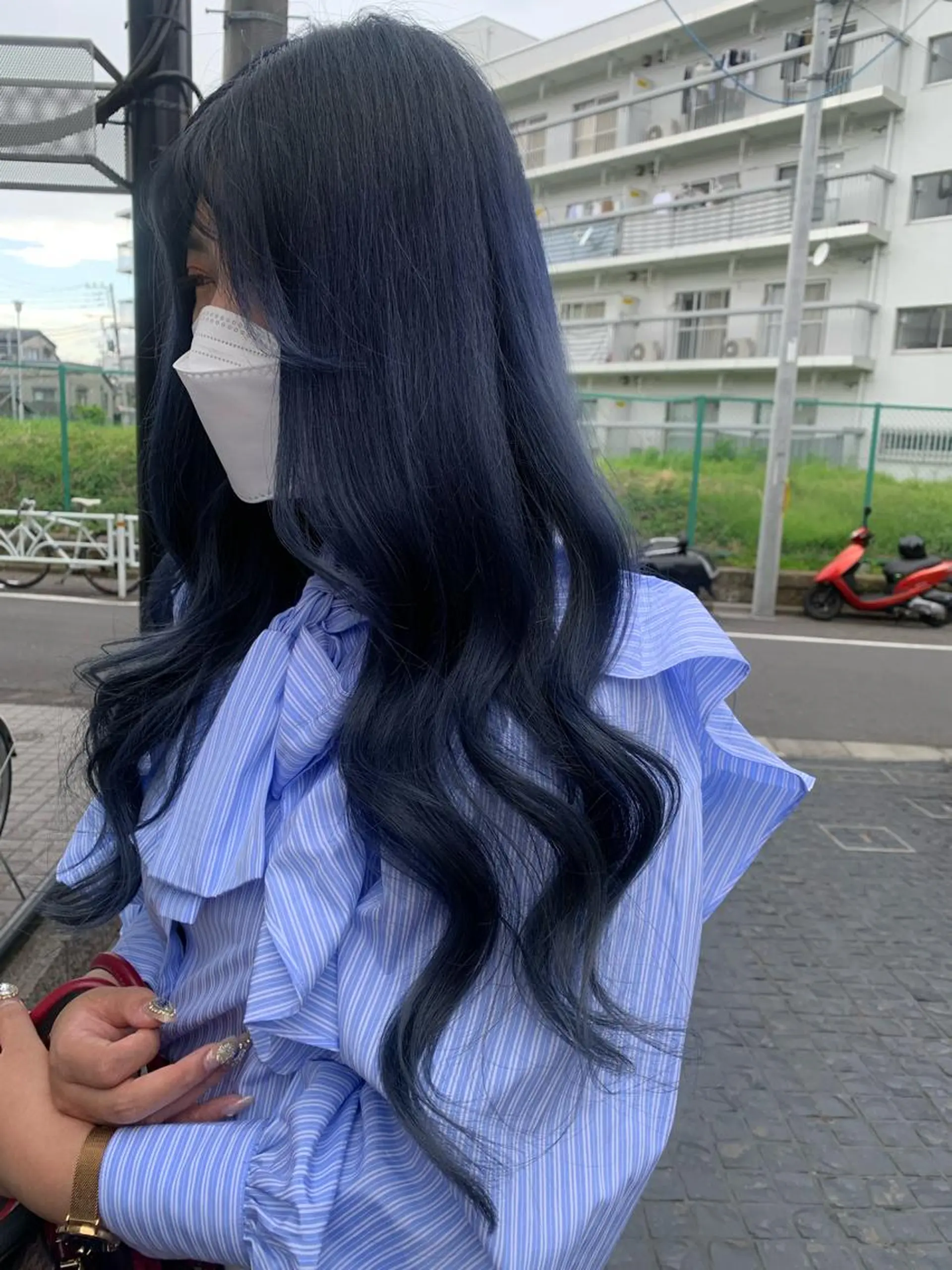 ロング カラー 透明感/オリーブ/ グレージュ/YUKAのヘアスタイル