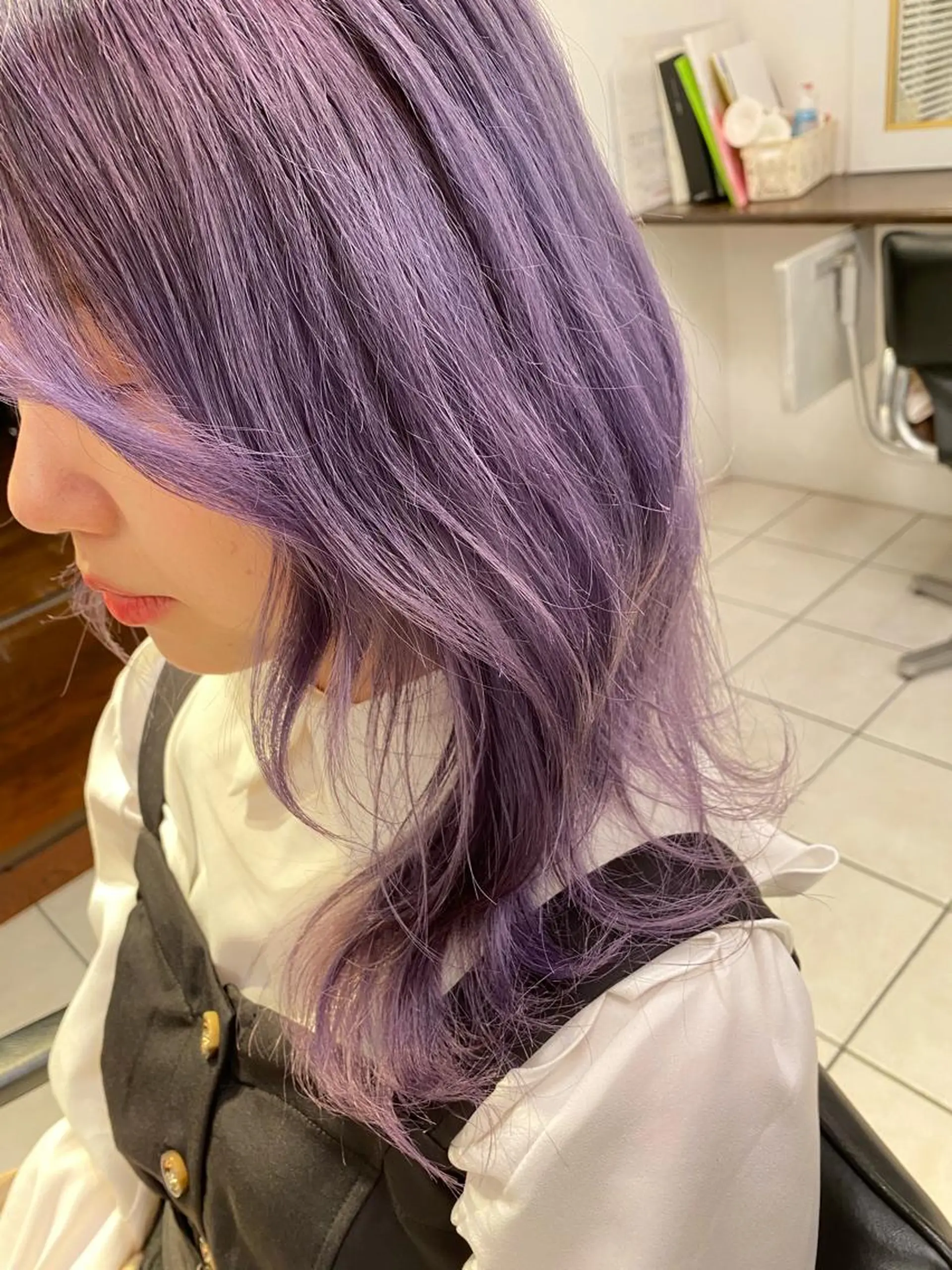 セミロング カラー ブルーカラー ラベンダーカラー ヘアカラー force  hair所属・🫧富田 苑実🫧のヘアスタイル