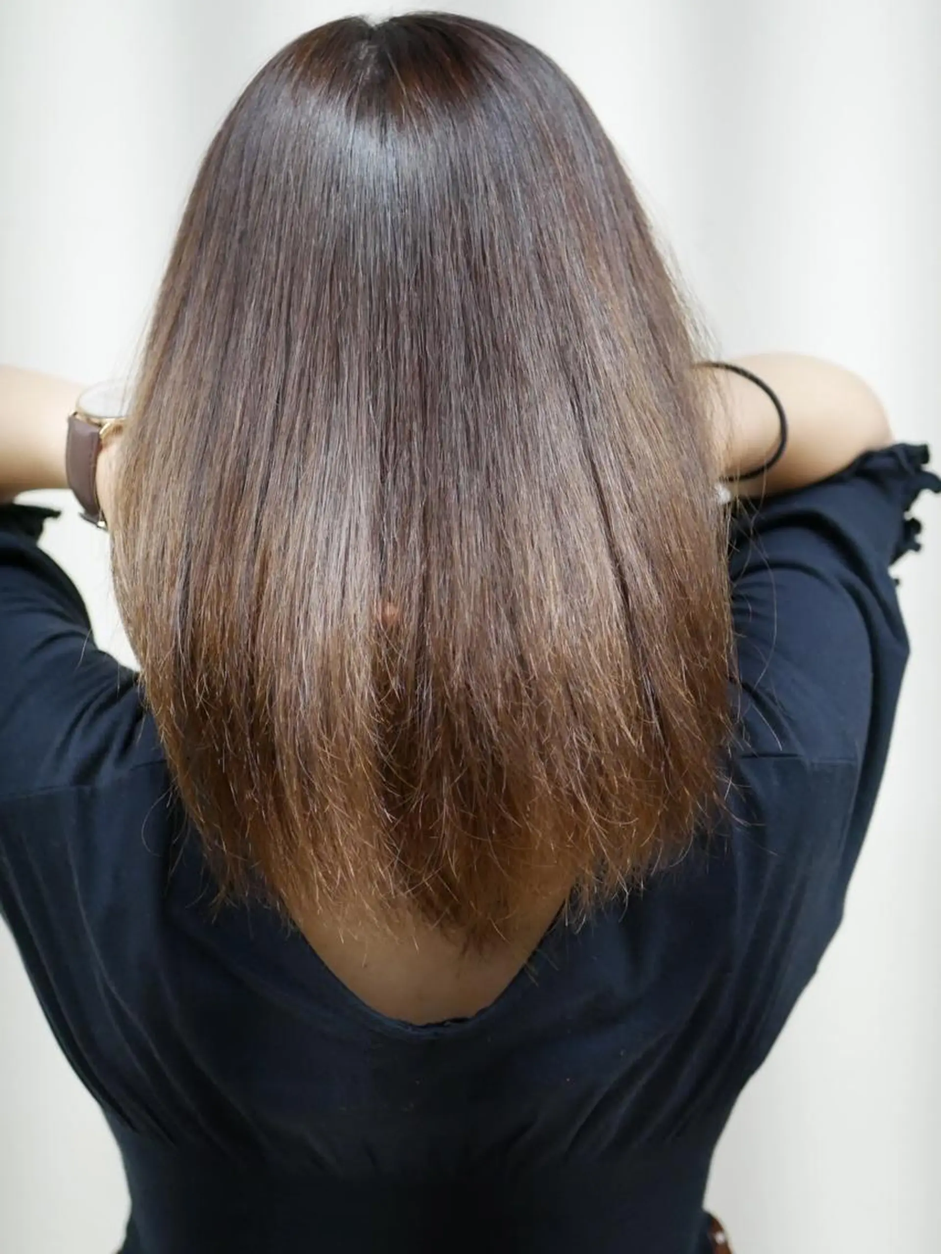 セミロング パーマ 縮毛矯正 森田 一輝のヘアスタイル