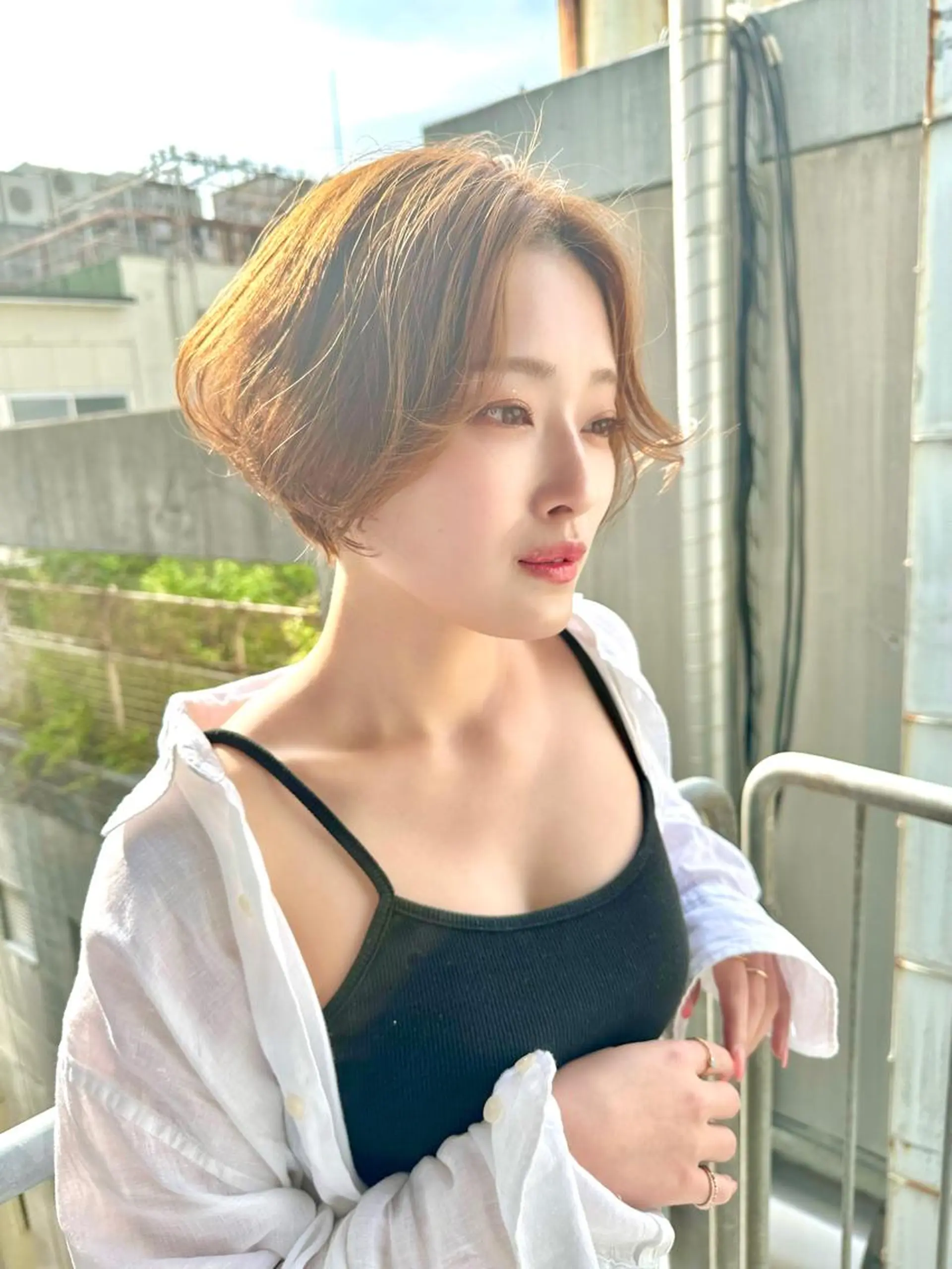 ショート カット ヘアカラー トリートメント 東北No.1完全個室 💐梶谷社長のヘアスタイル