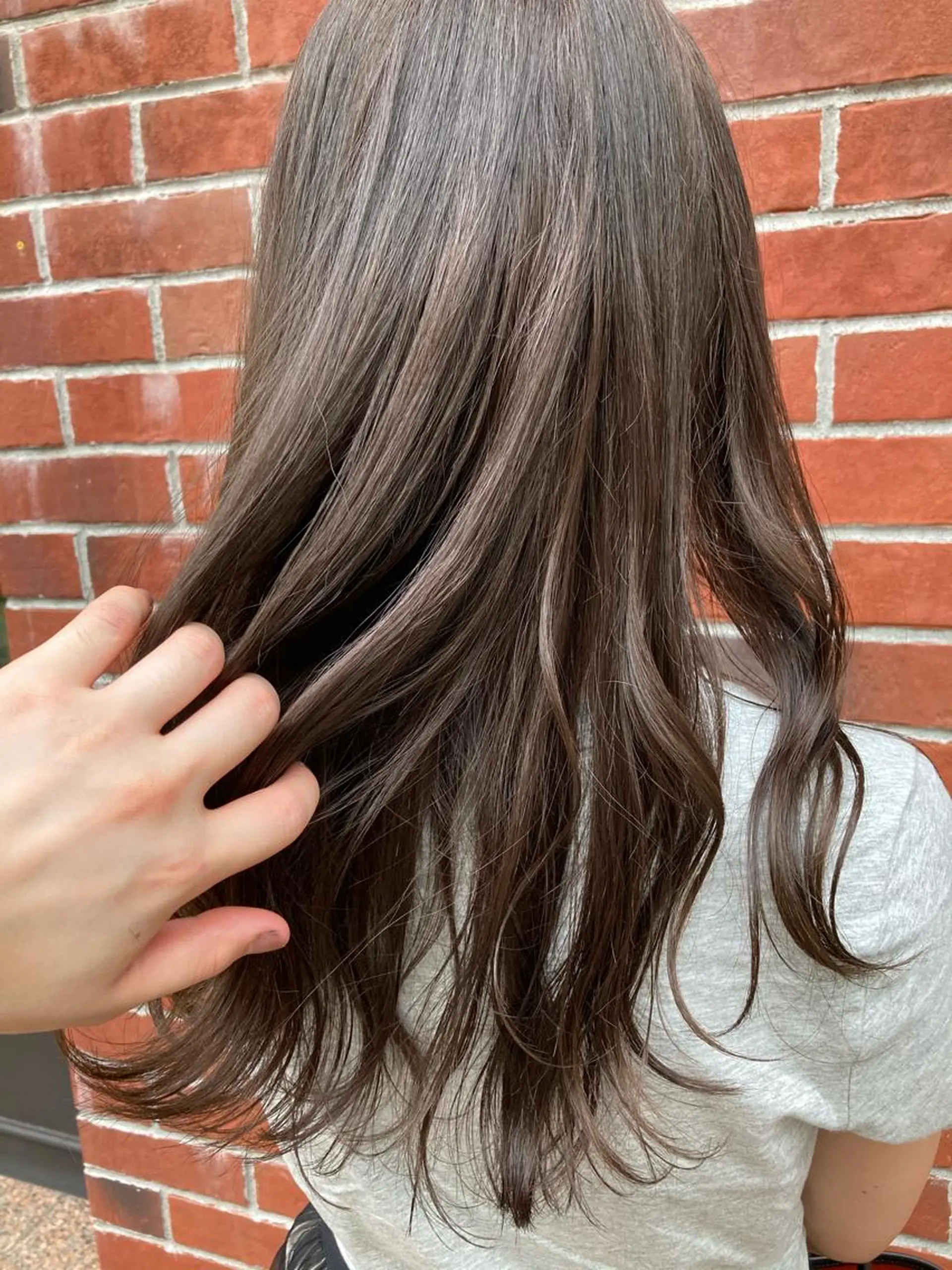 セミロング カラー ヘアカラー 髪質改善/痛ませ ないカラー/西村航大のヘアスタイル