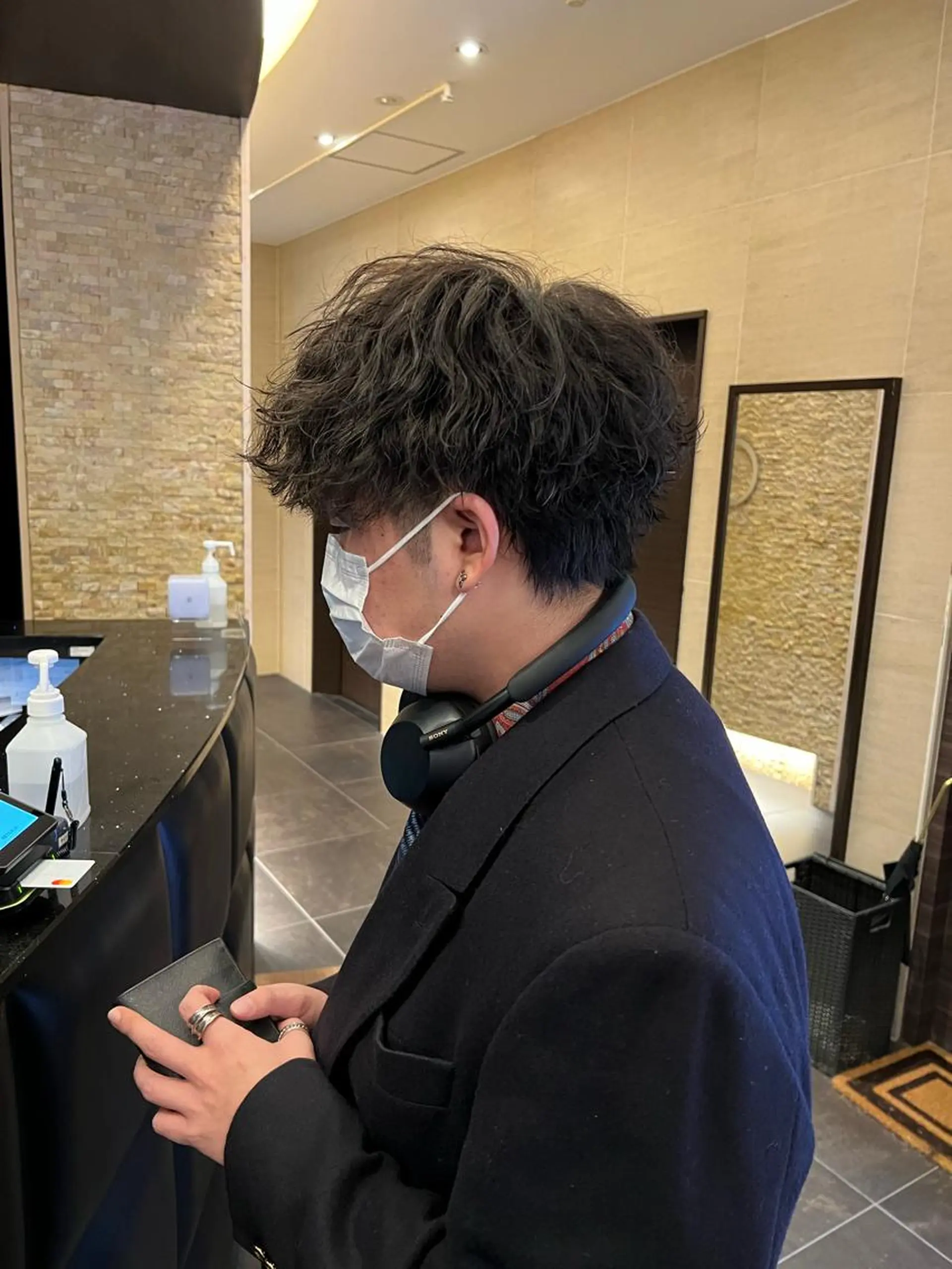 パーマ メンズ カット パーマ 福岡縮毛矯正✨️ ストレート 向井和輝のヘアスタイル