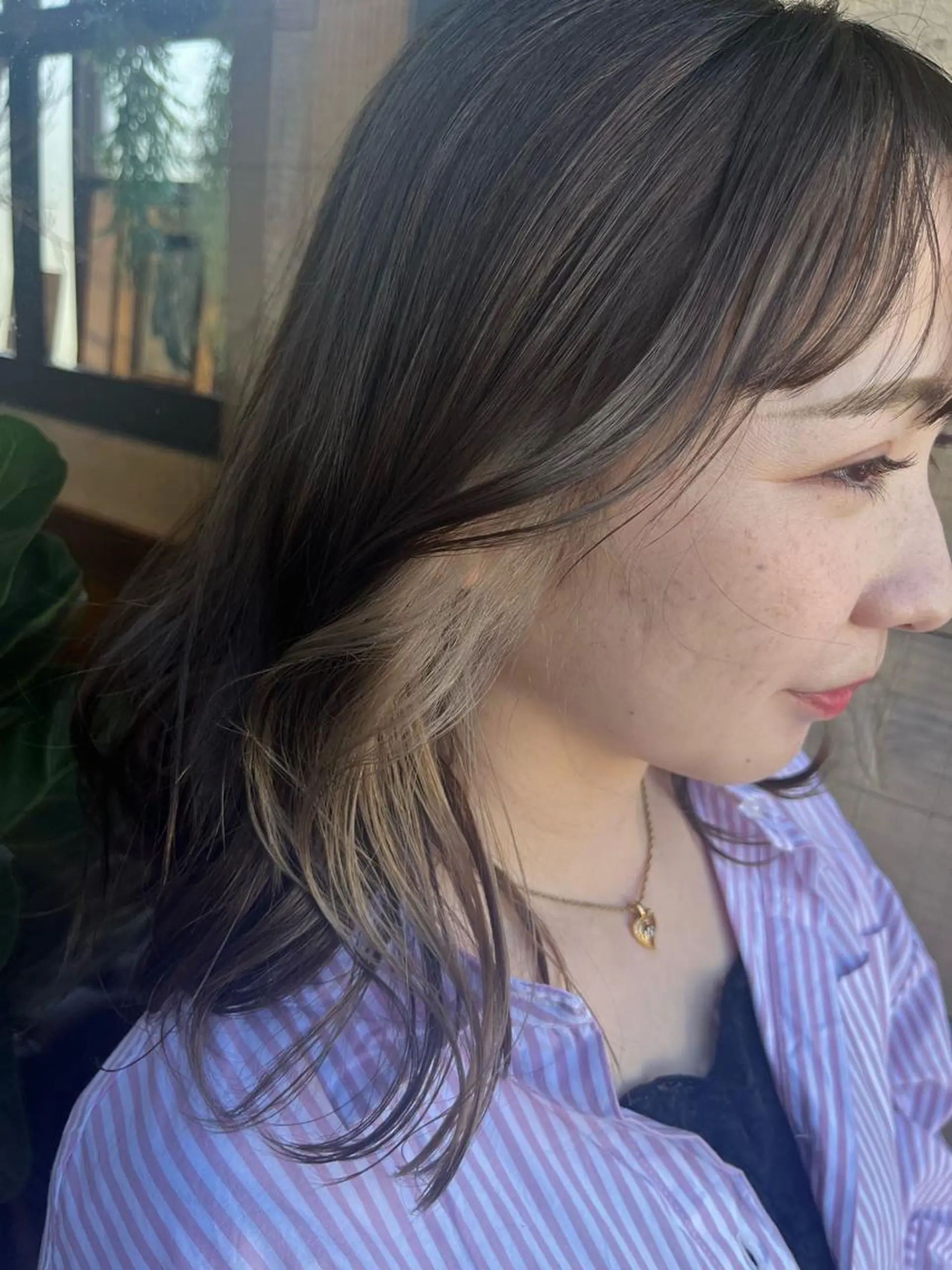 カラー 🩶韓国艶髪🇰🇷 下本夕綺のヘアスタイル