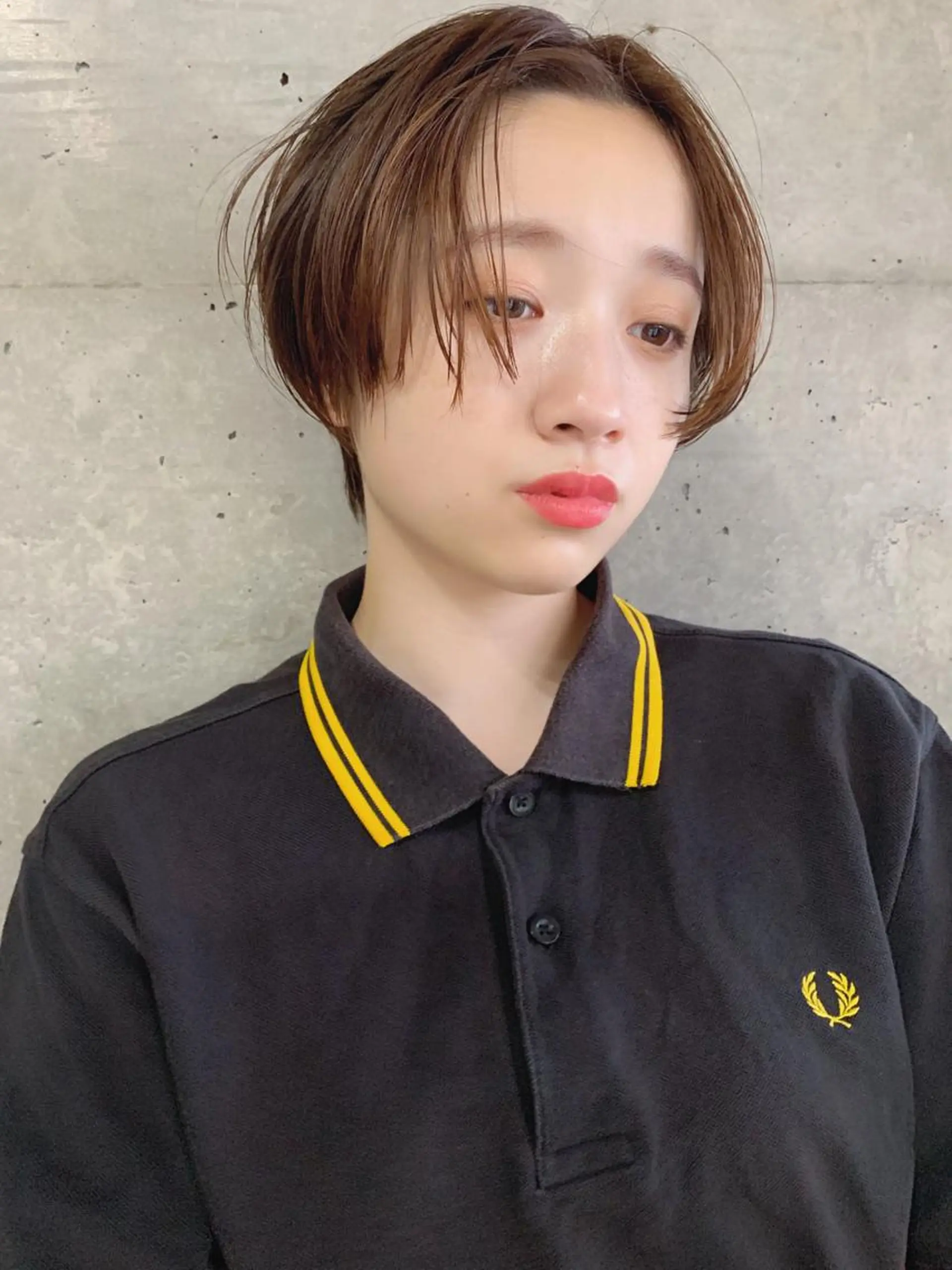 ショート カラー ボブパーマコテ巻き風 パーマNo1深江秀平のヘアスタイル