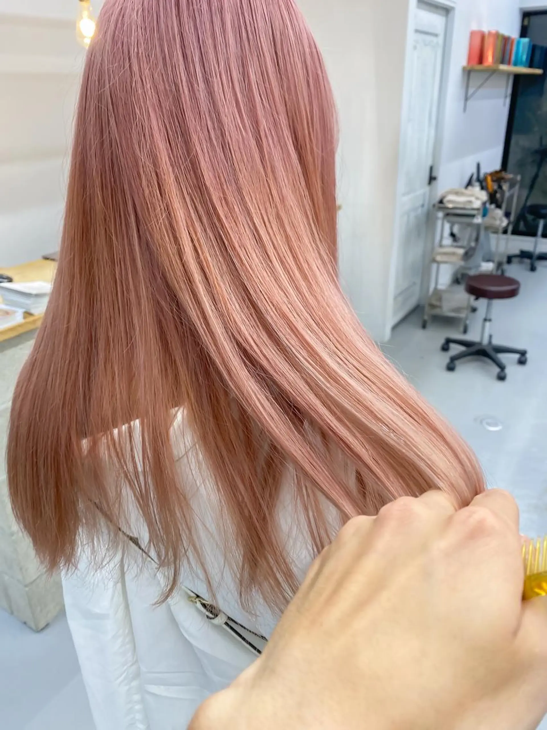 ロング カラー ベージュカラー ピンクカラー 栄・伏見 JOULE'Sのヘアスタイル