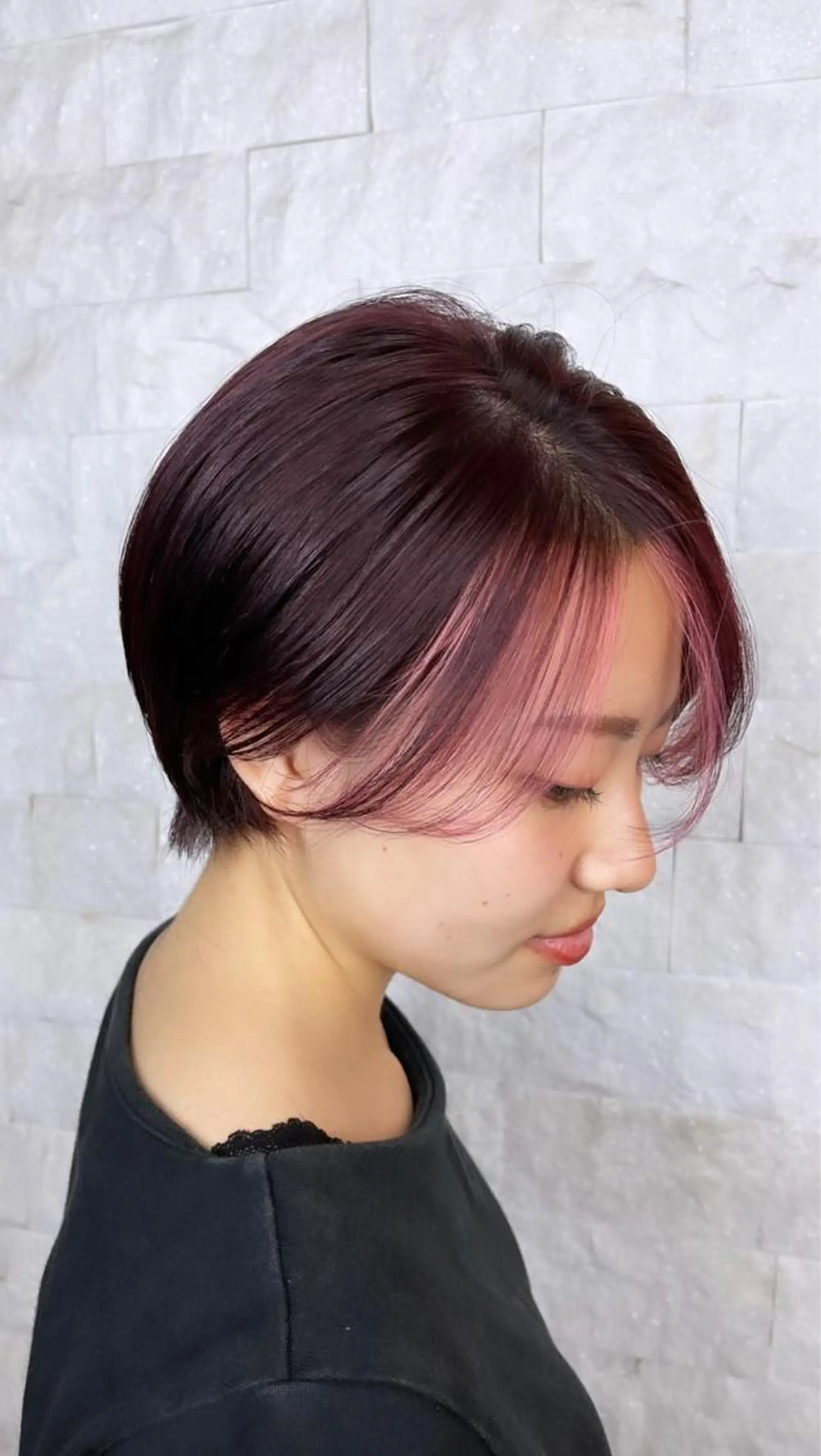 ショート ショートボブ ミストバング ボブ ショートヘア カット ヘアカラー トリートメント 当日予約◎/艶カラー /縮毛矯正/雨森大晃のヘアスタイル