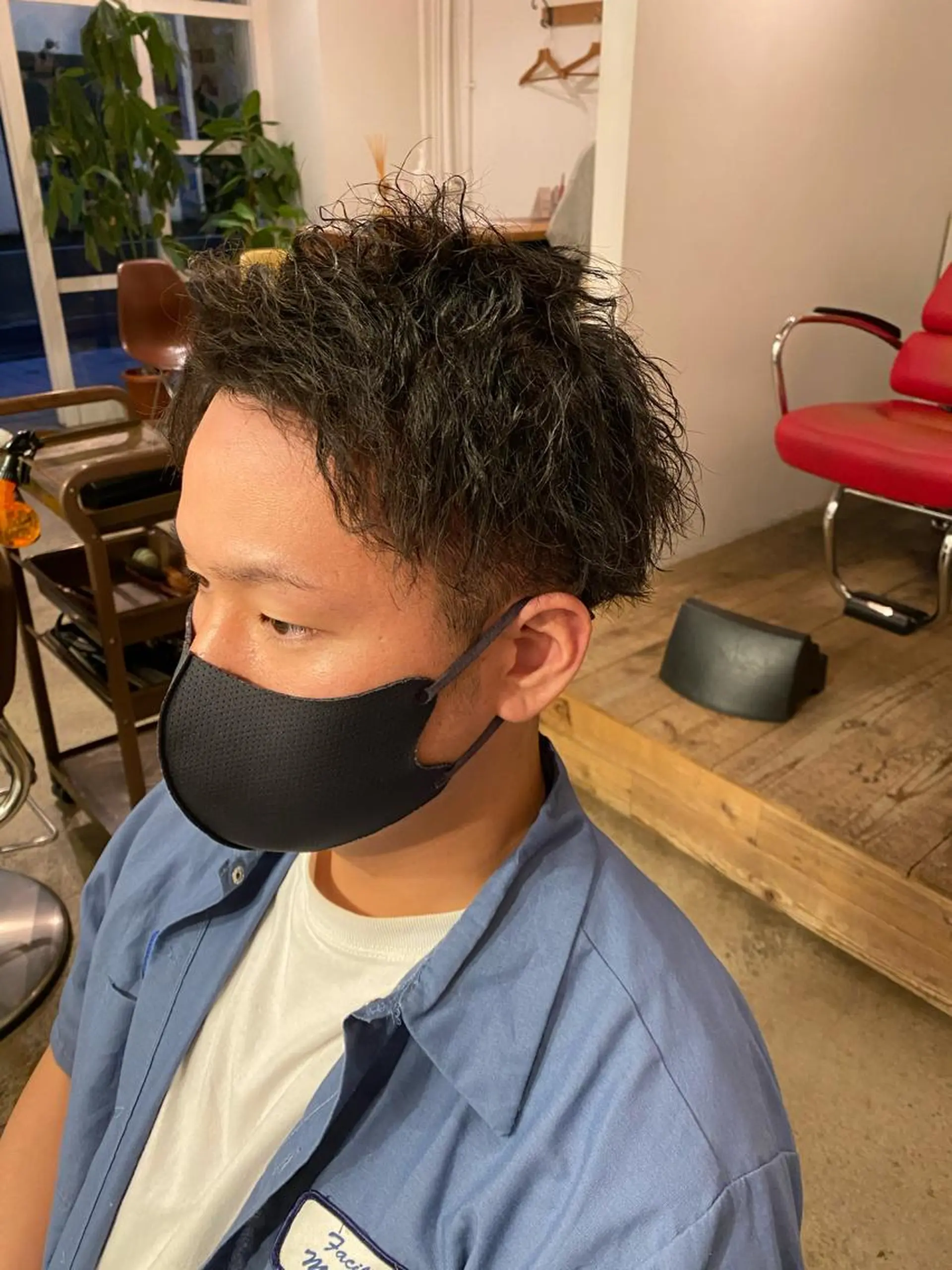 パーマ メンズ カット パーマ わかばやし ゆうこのヘアスタイル