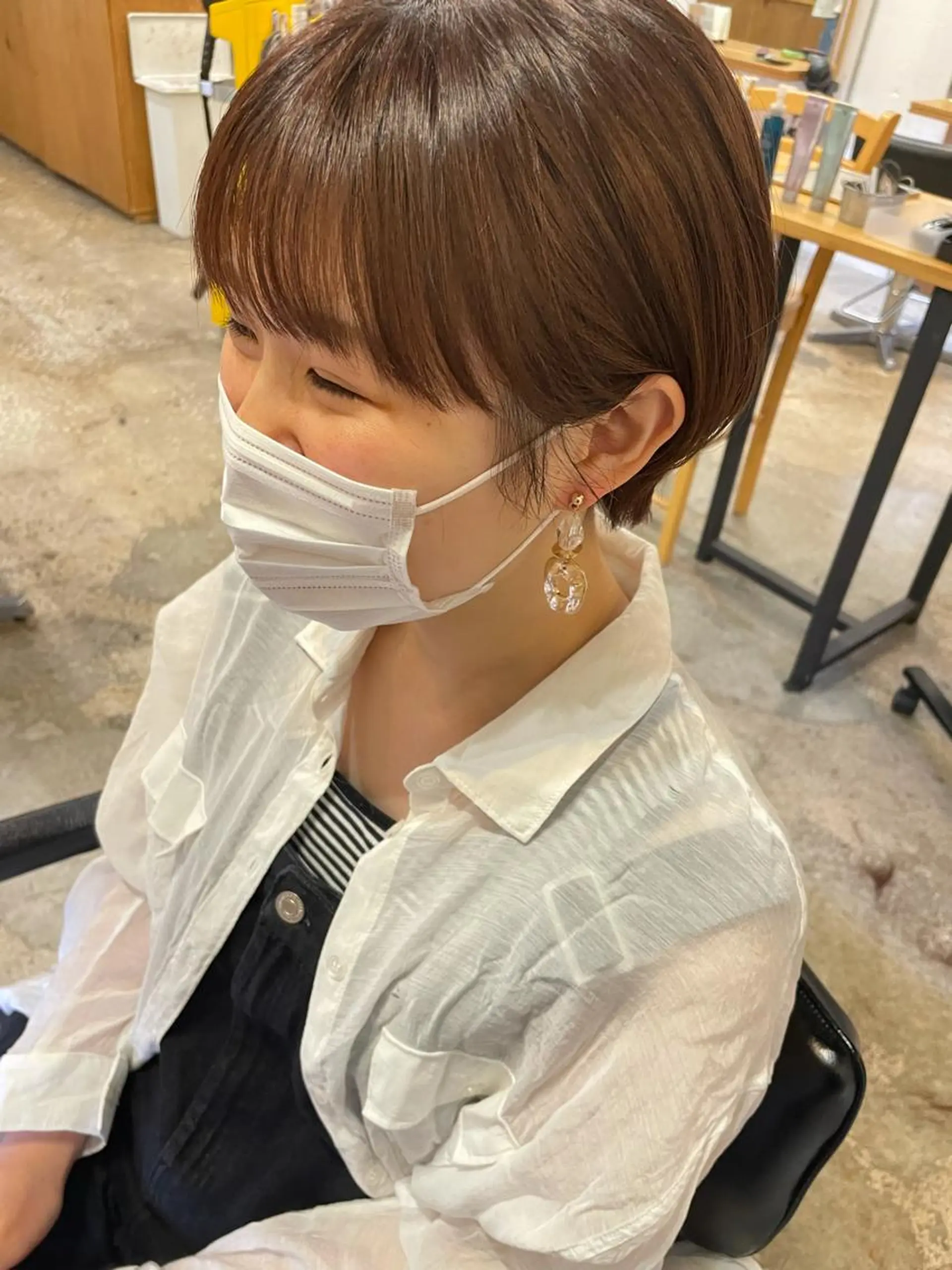 ショート カラー ヘアアレンジ satsuki 暖色・ブラウンカラーのヘアスタイル