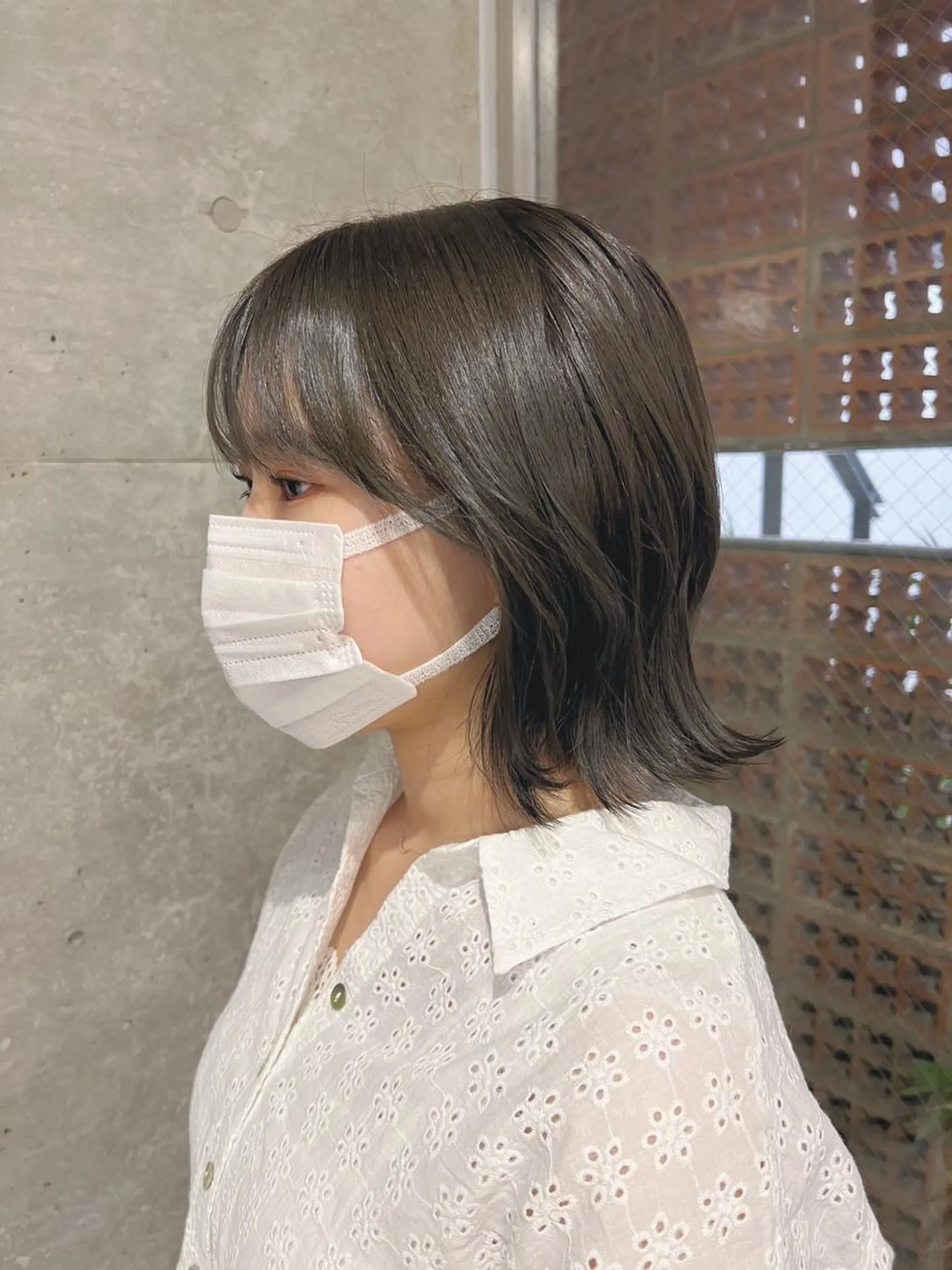 ミディアム カラー ボブパーマコテ巻き風 パーマNo1深江秀平のヘアスタイル