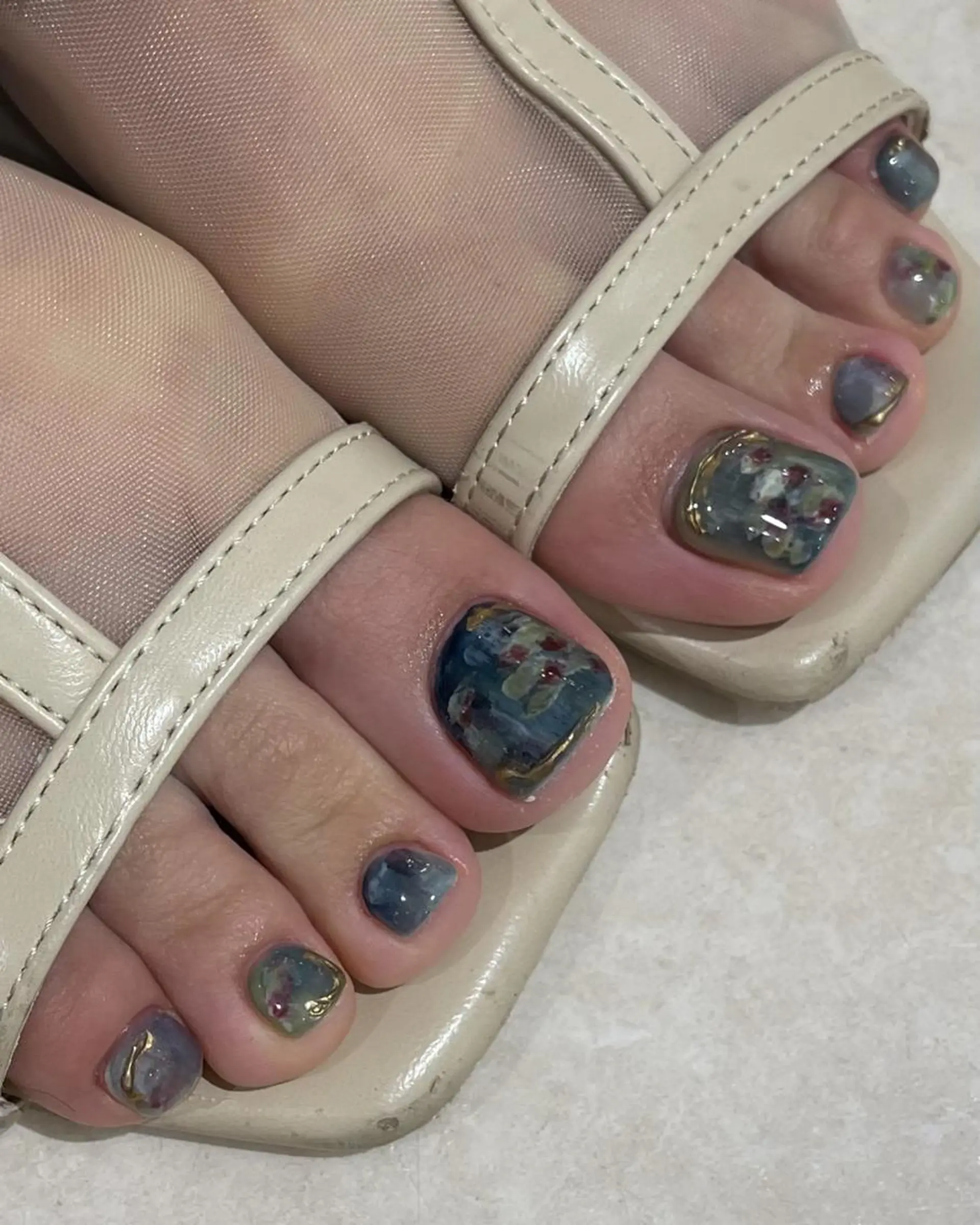 ショート フットネイル ネイルサロン Noëlのネイルデザイン