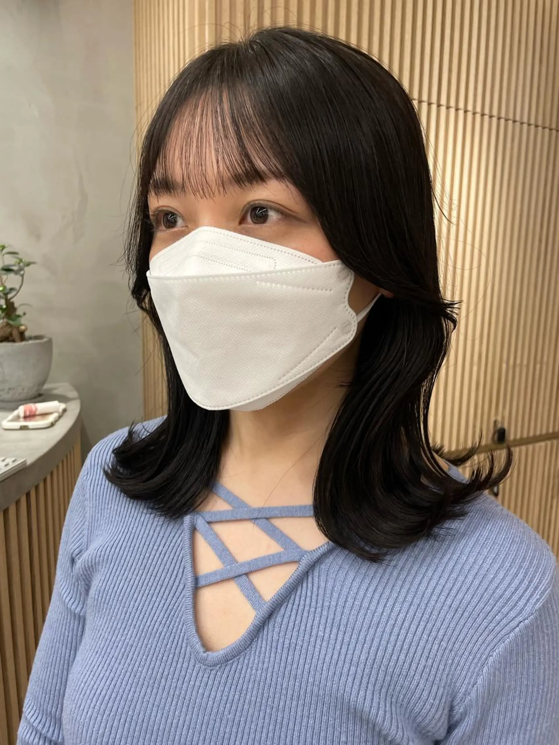 ミディアム レイヤー縮毛矯正 ささきすずね💗のヘアスタイル