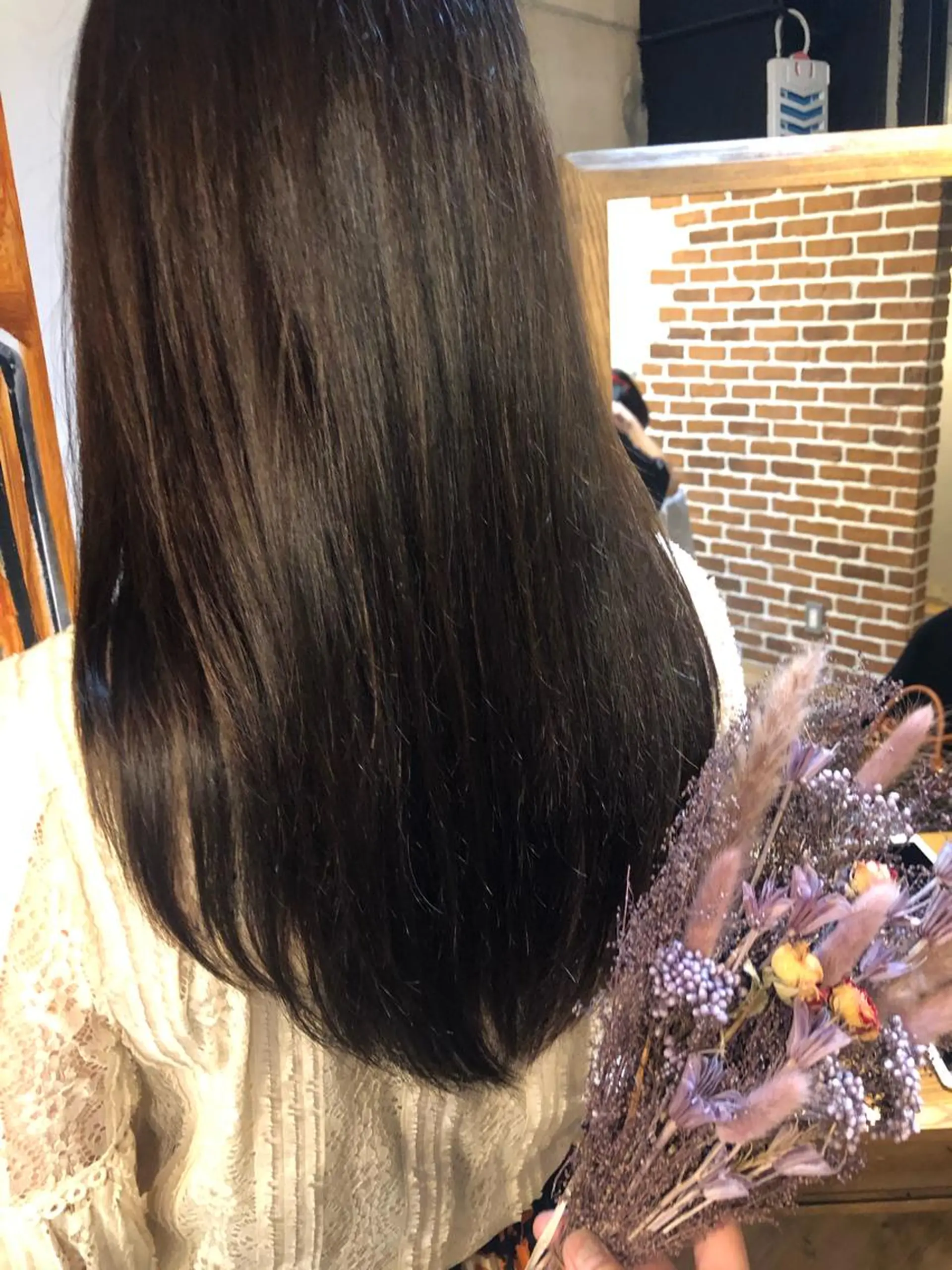 ロング ヘアカラー トリートメント ✨色持ちの良い艶 カラー✨蟹江真世のヘアスタイル