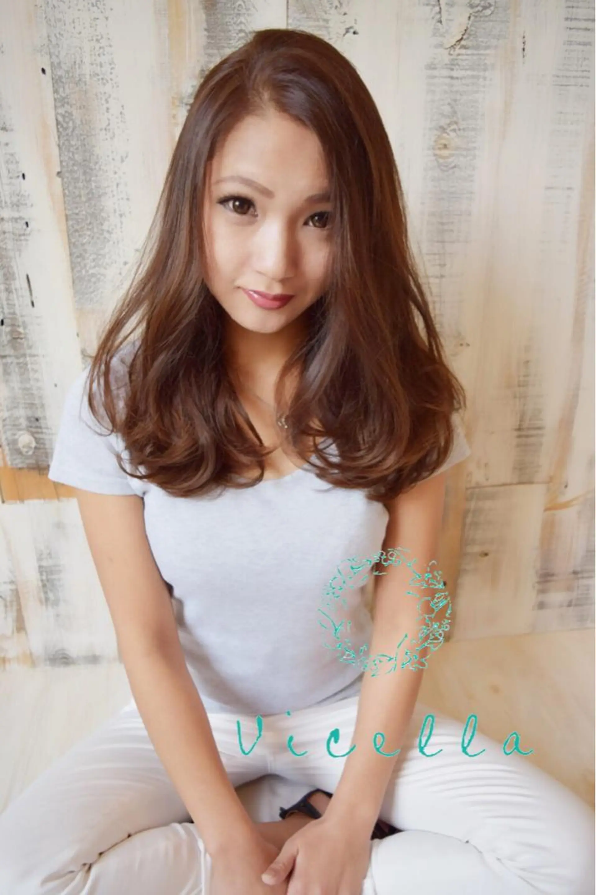 ミディアム カラー パーマ 岡崎/髪質改善/ ハイトーン/鈴木進のヘアスタイル