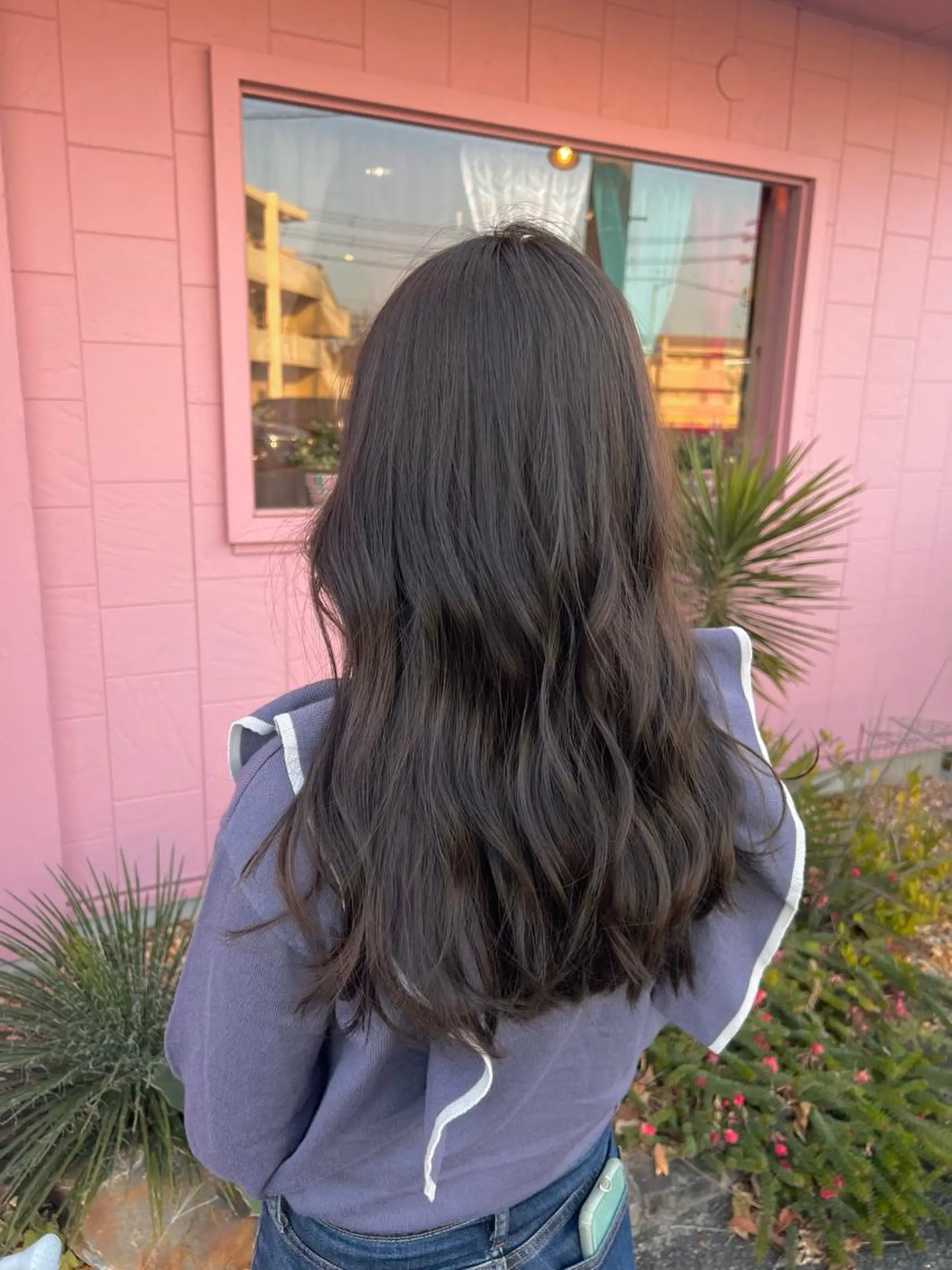 ロング カラー アッシュ 黒髪 ブリーチ ブルーカラー ブルーブラック 🌿寄り添い型美容師 🌿yuiのヘアスタイル