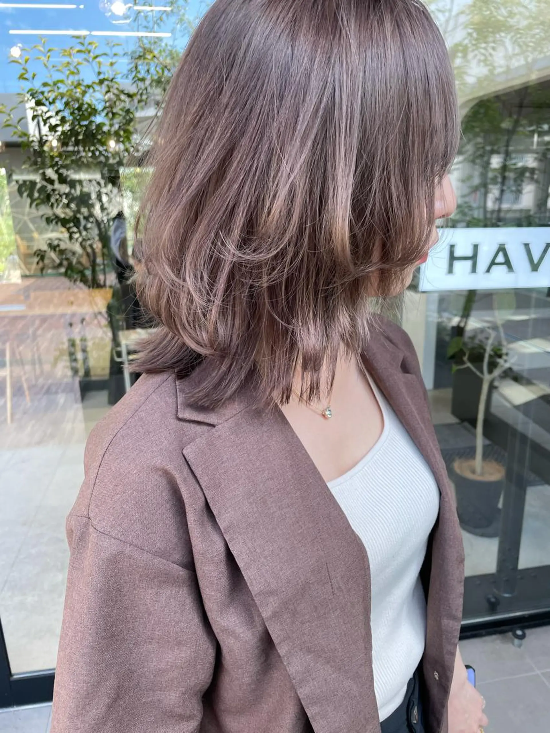 ミディアム カラー マエダ リョウのヘアスタイル