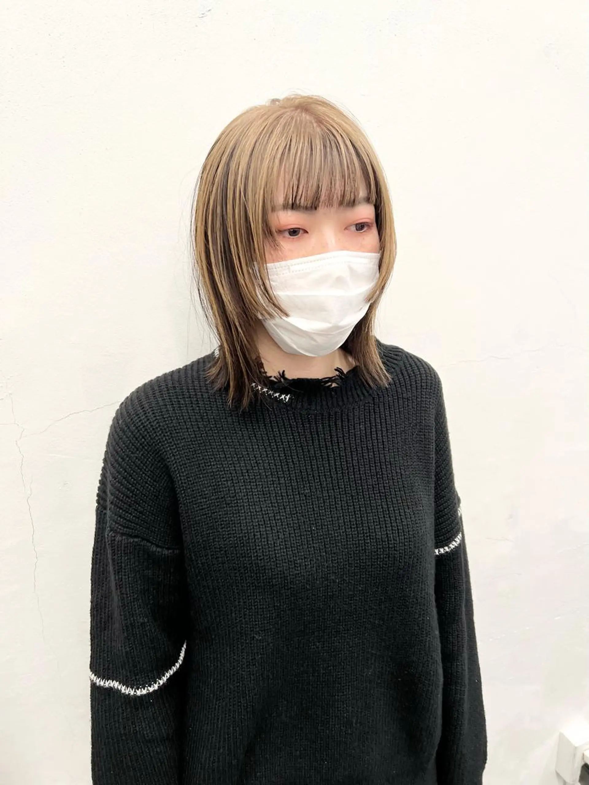 ミディアム カラー ヘアアレンジ 顔まわりレイヤー レイヤーカット 小顔カット カット HARU//原宿🤍 リピート率NO.1のヘアスタイル