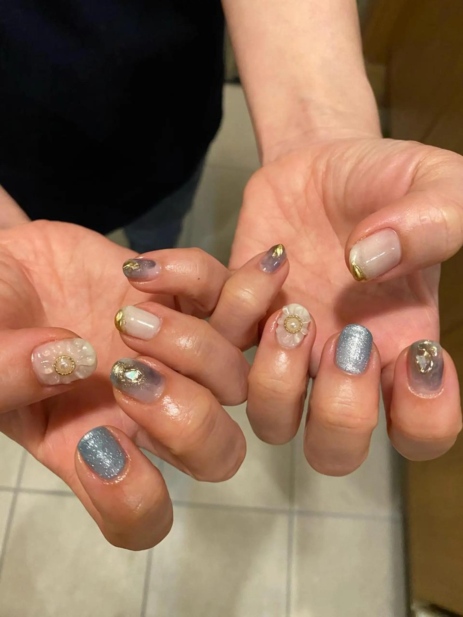 ネイル フラワーネイル ぷっくりネイル 自宅サロン FeelFreeのネイルデザイン