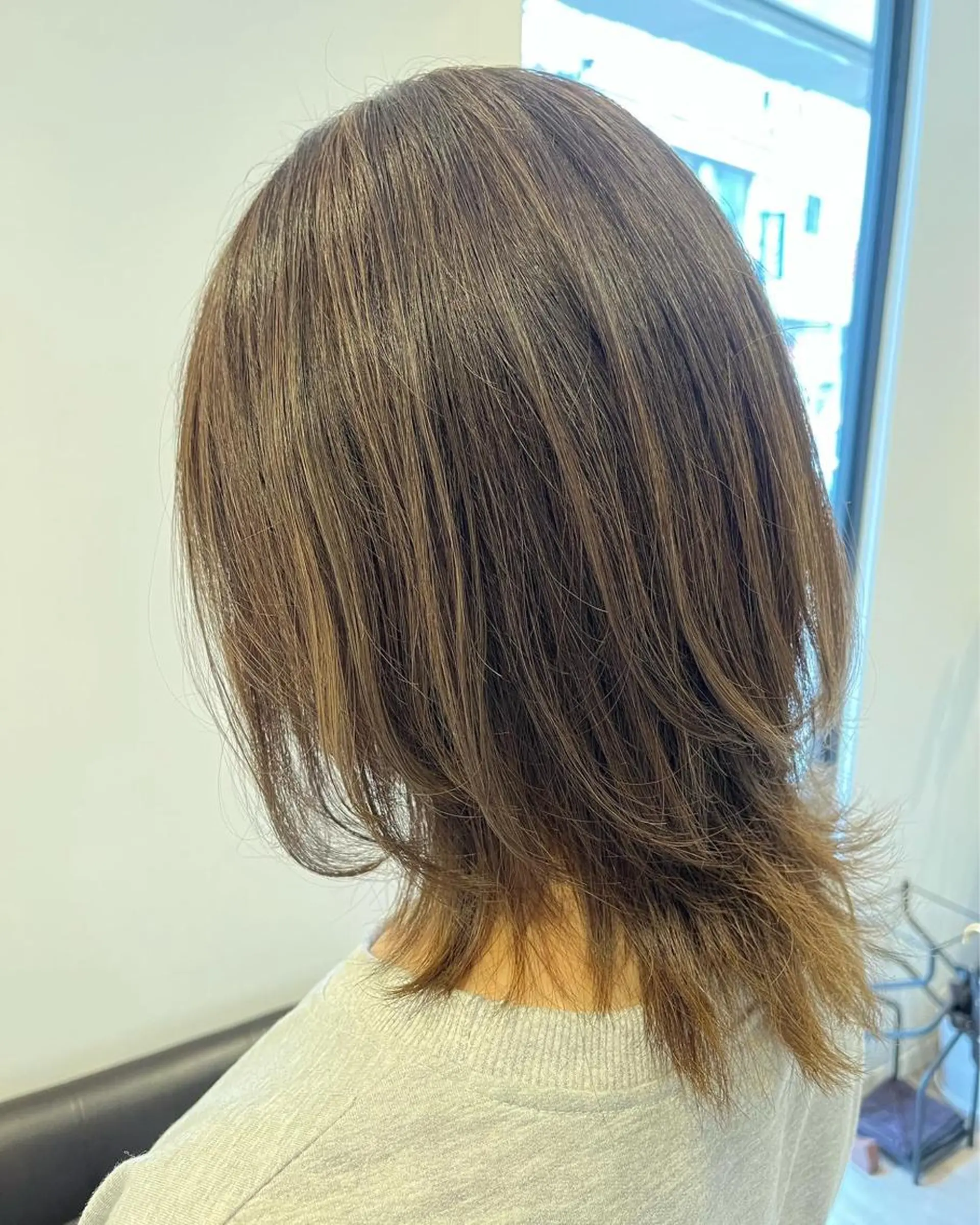 ミディアム カラー グレージュ ウルフカット 🌈透明感カラー🌈 🌟吉田祐介🌟のヘアスタイル