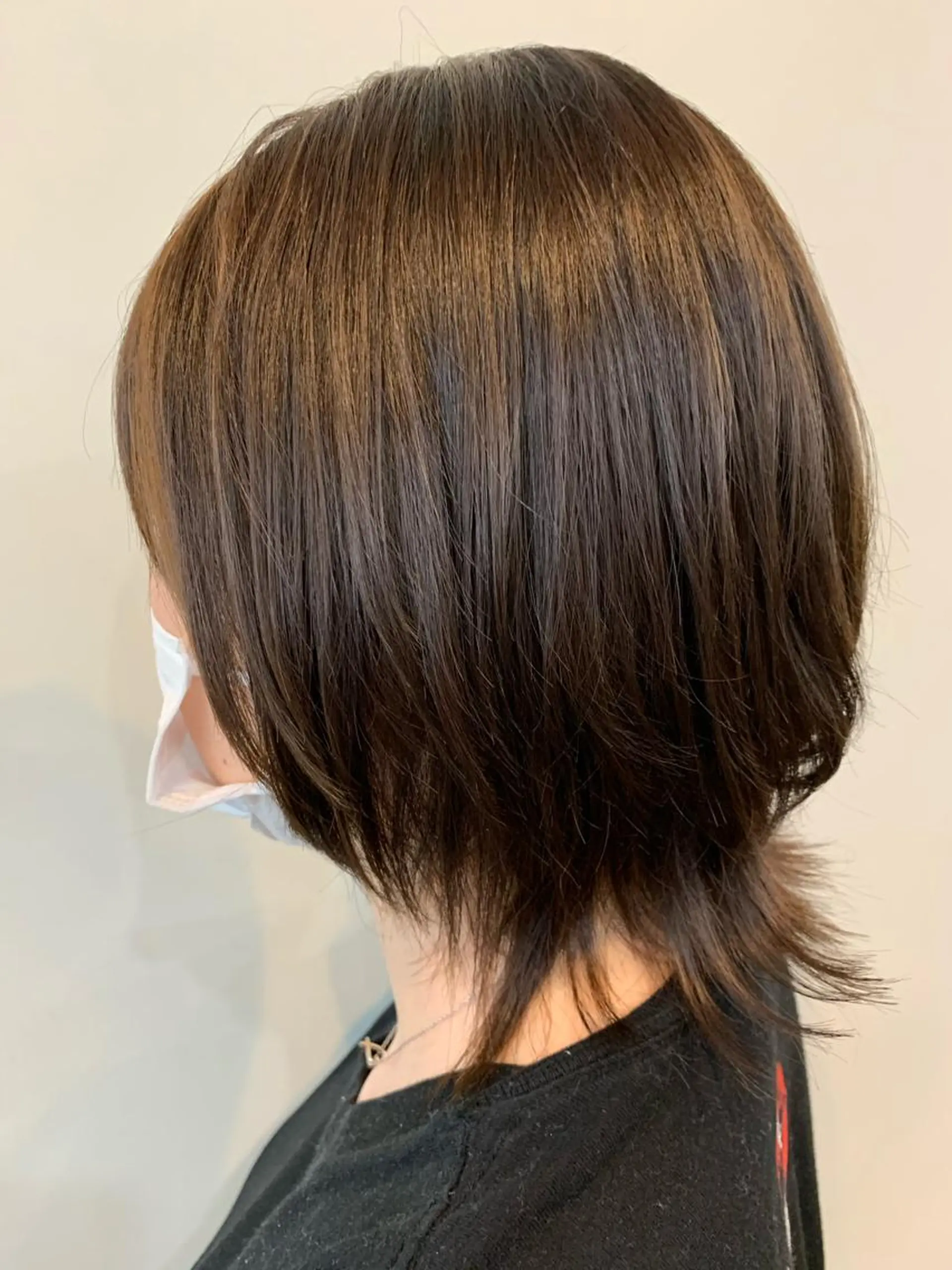 ミディアム カラー ボブレイヤー グレージュ ボブ レイヤーカット カット ヘアカラー FLAGS YAMATOのヘアスタイル