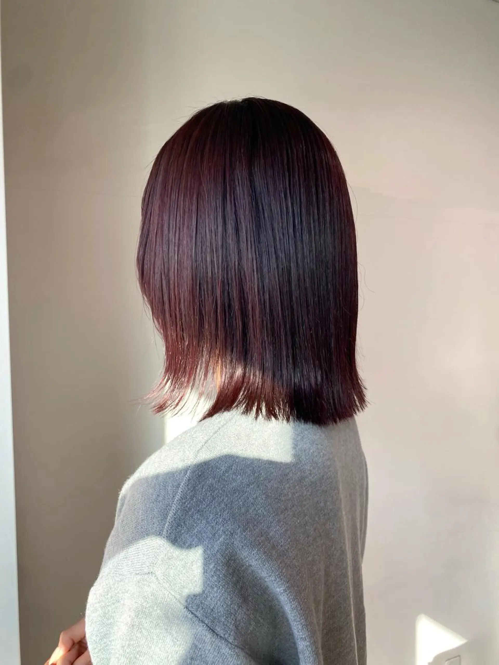 ショート カラー カシス レイヤー/髪質改善 渡邉【日吉美容室】のヘアスタイル