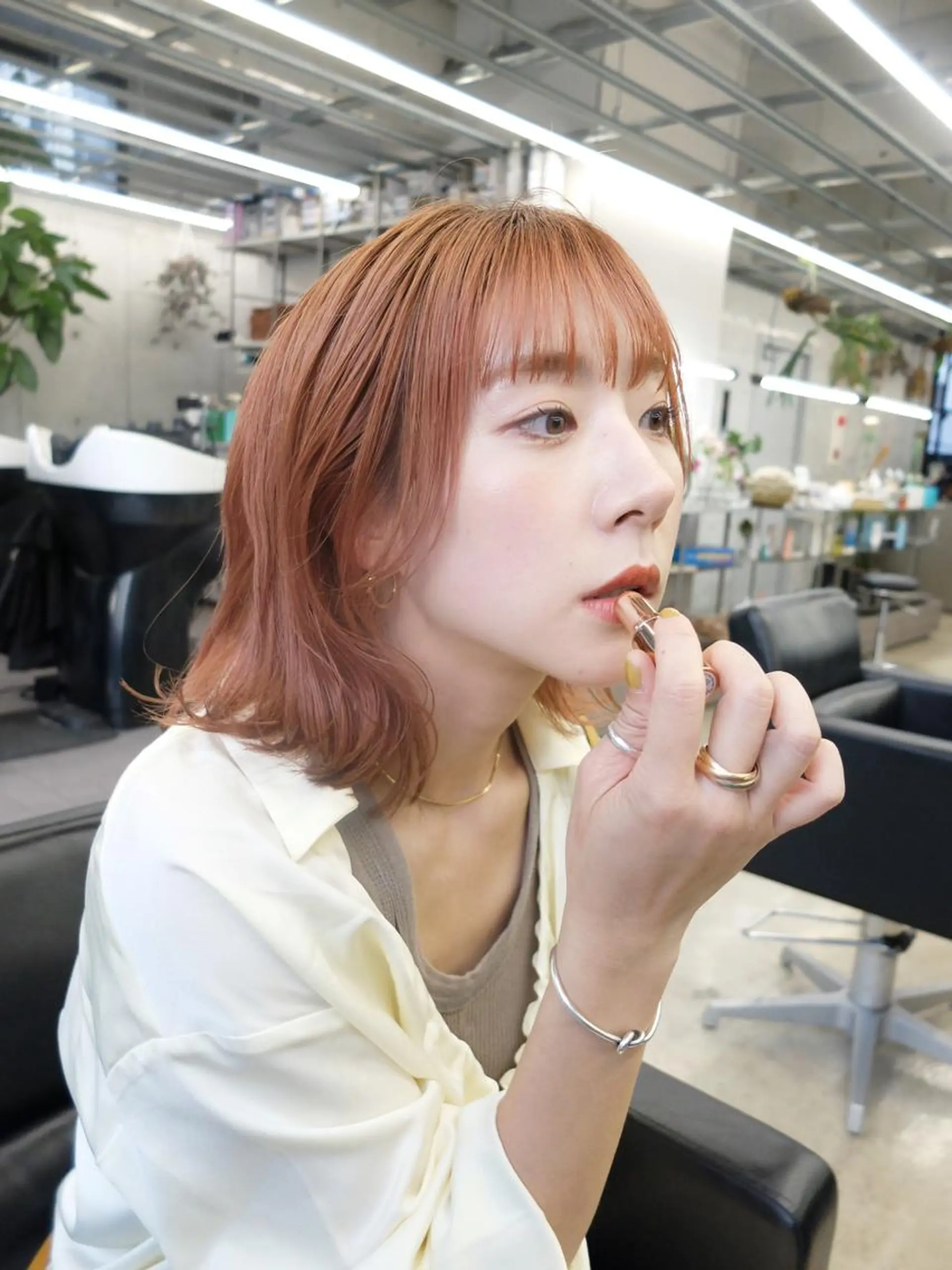 ミディアム カラー カット ヘアカラー ダブルカラー/ ケアブリーチ/クニトのヘアスタイル