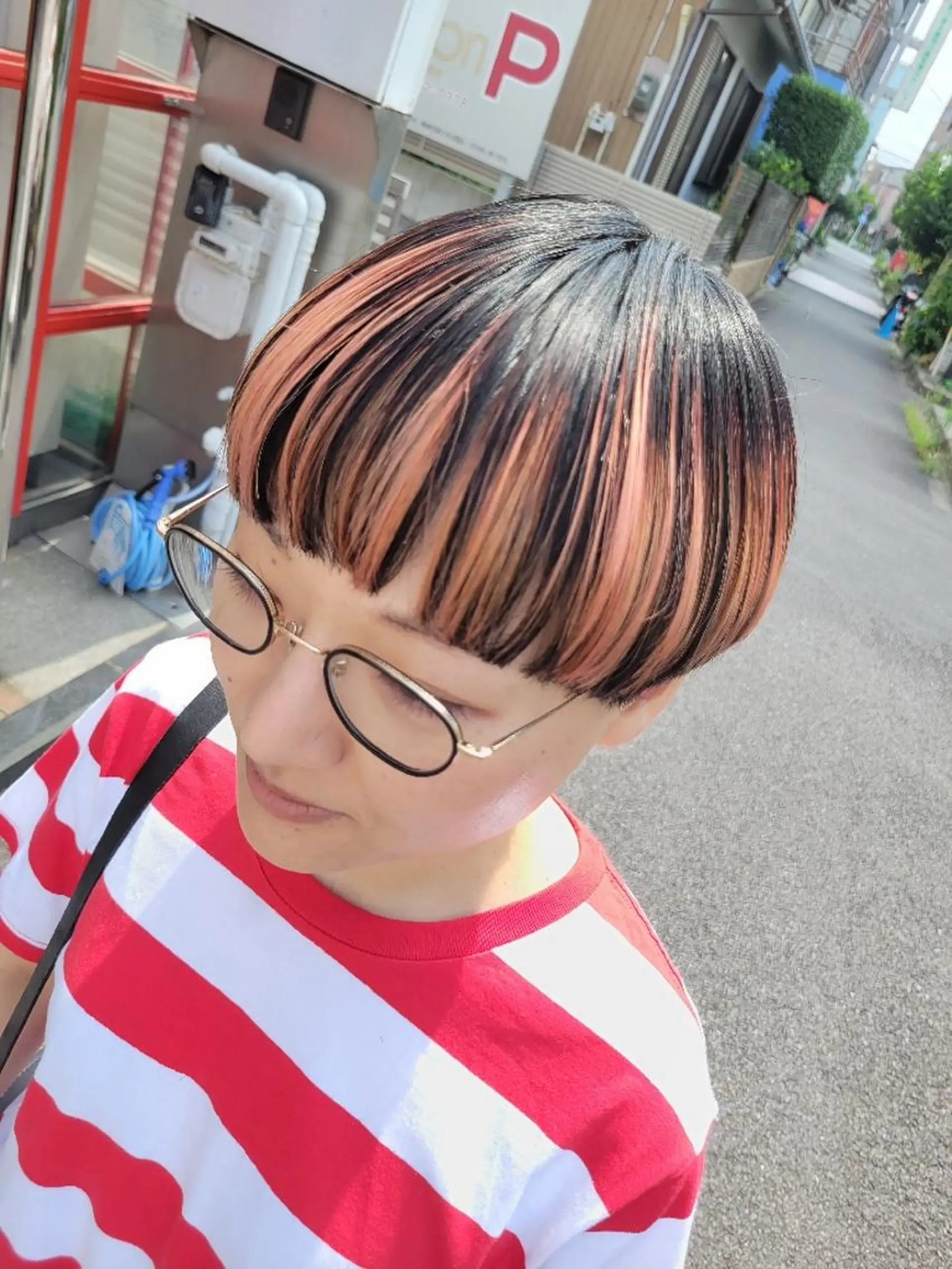 ショート カラー ハイライトカラー ハイライト カット ヘアカラー 遠藤 史秋のヘアスタイル