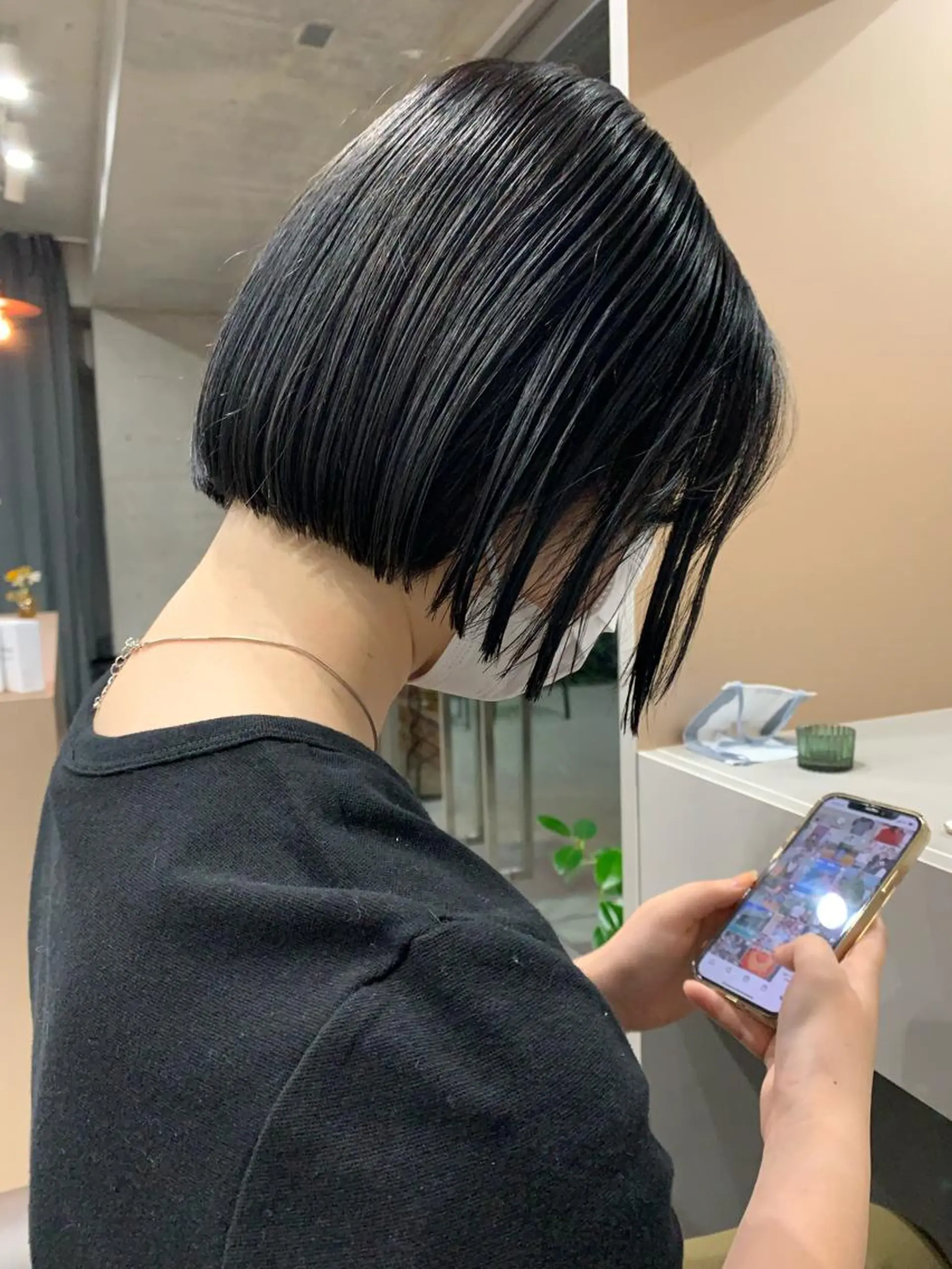 ショート カラー ボブパーマコテ巻き風 パーマNo1深江秀平のヘアスタイル