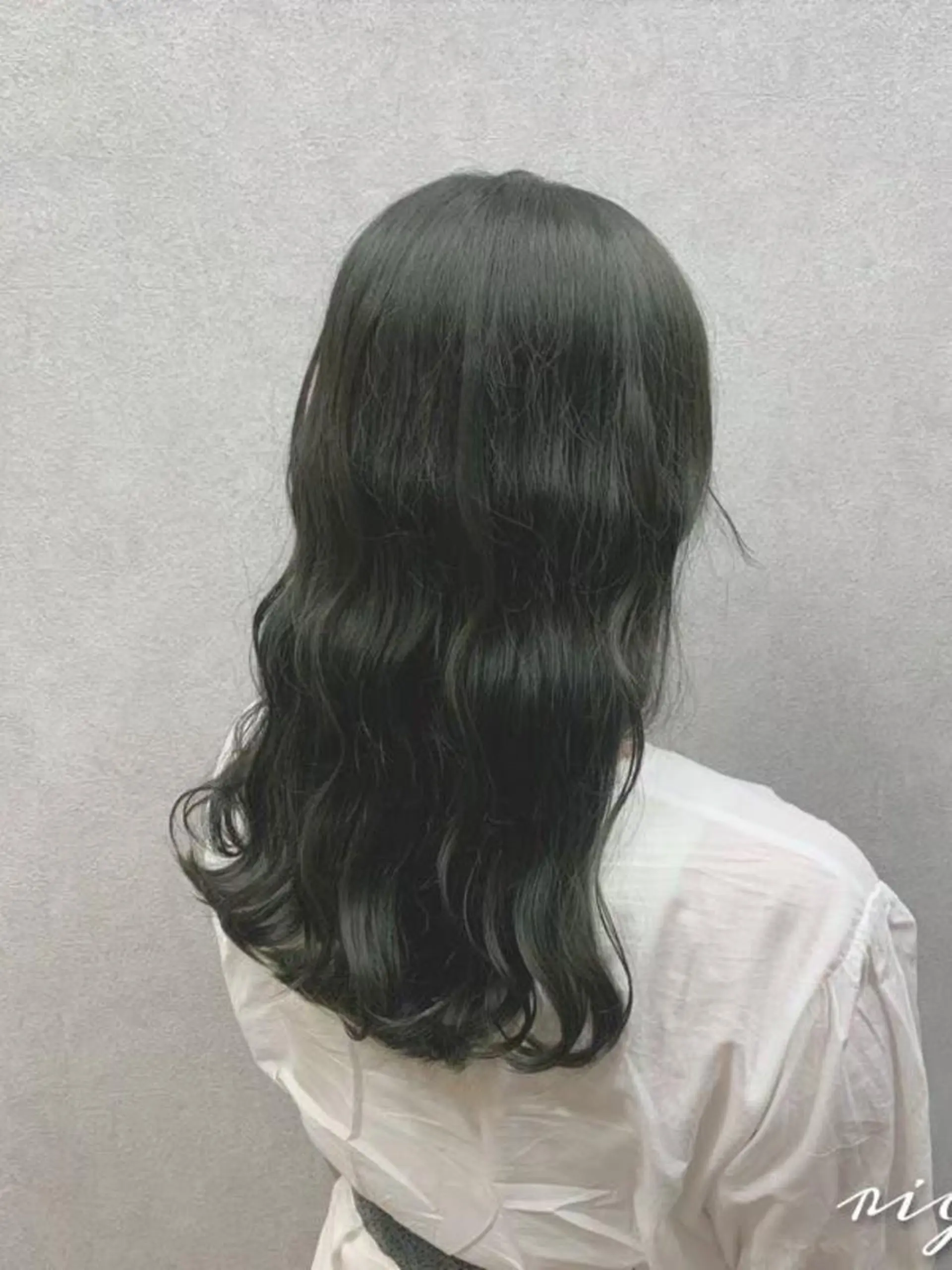 ミディアム カラー ヘアアレンジ 黒髪 ブルーカラー ブルーブラック ダブルカラー ヘアカラー うる艶カラー🤍 SAKI🧸錦糸町のヘアスタイル