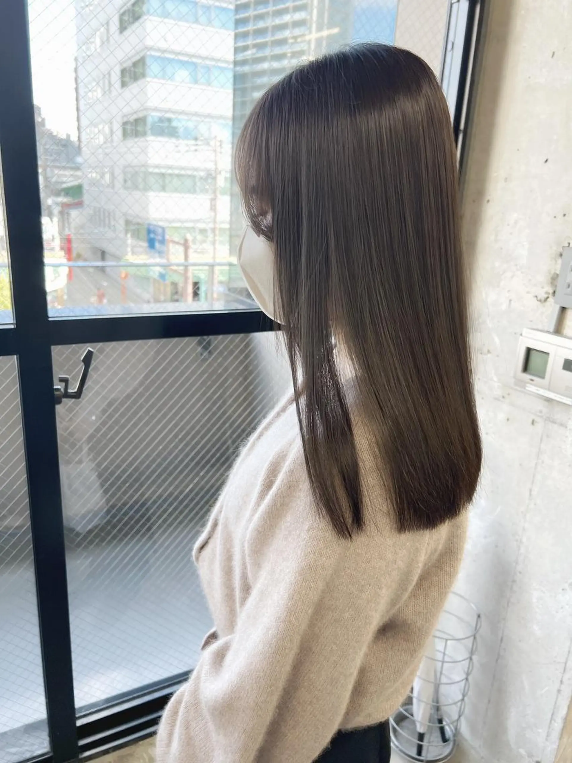 ロング ヘアアレンジ パーマ カラー アディクシーカラー ケアカラー 髪質改善 トリートメント ストレートパーマ ヘアケア特化型サロン newi 梅田のヘアスタイル