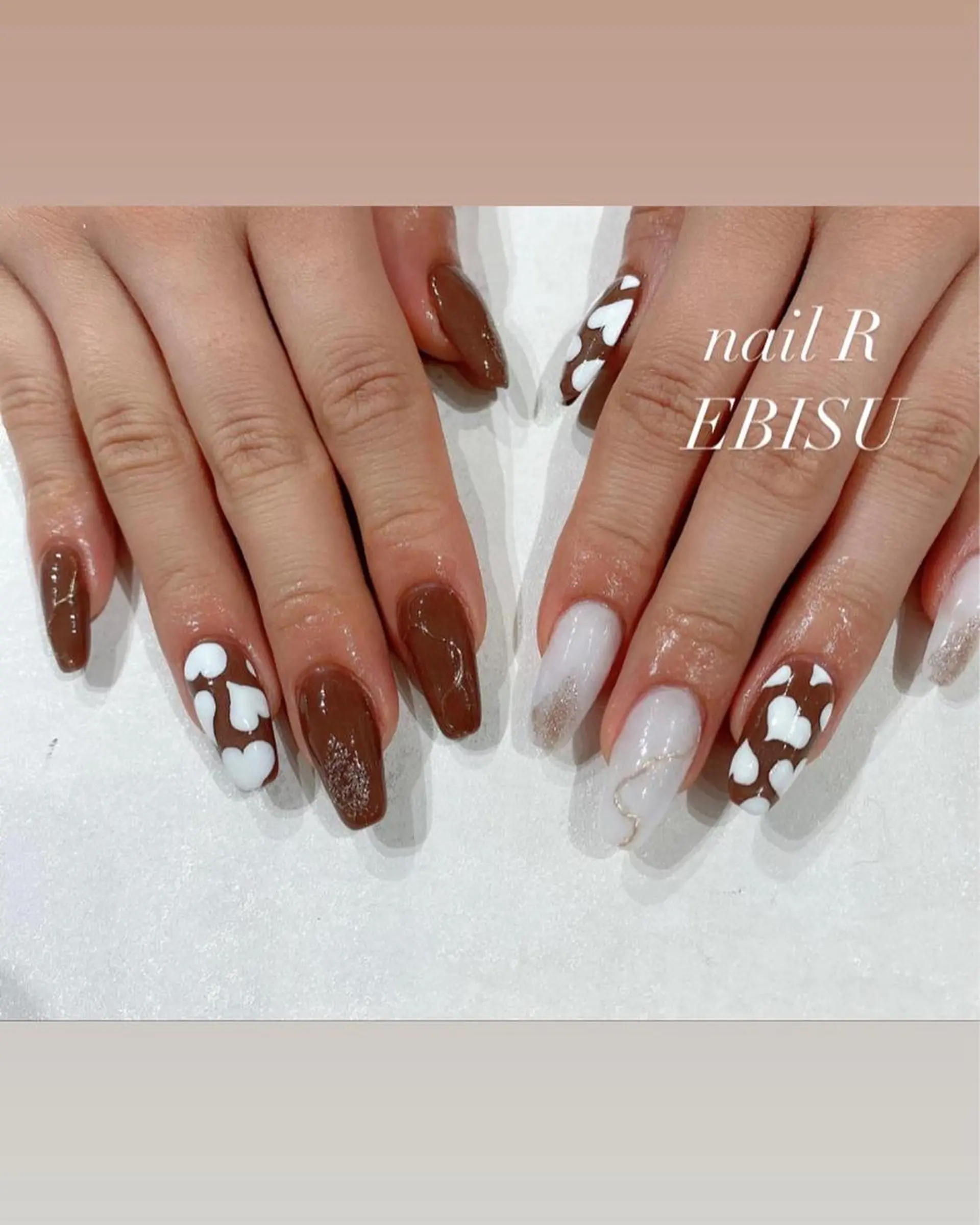 セミロング ハンドネイル JNA認定講師🌸 RIEのネイルデザイン