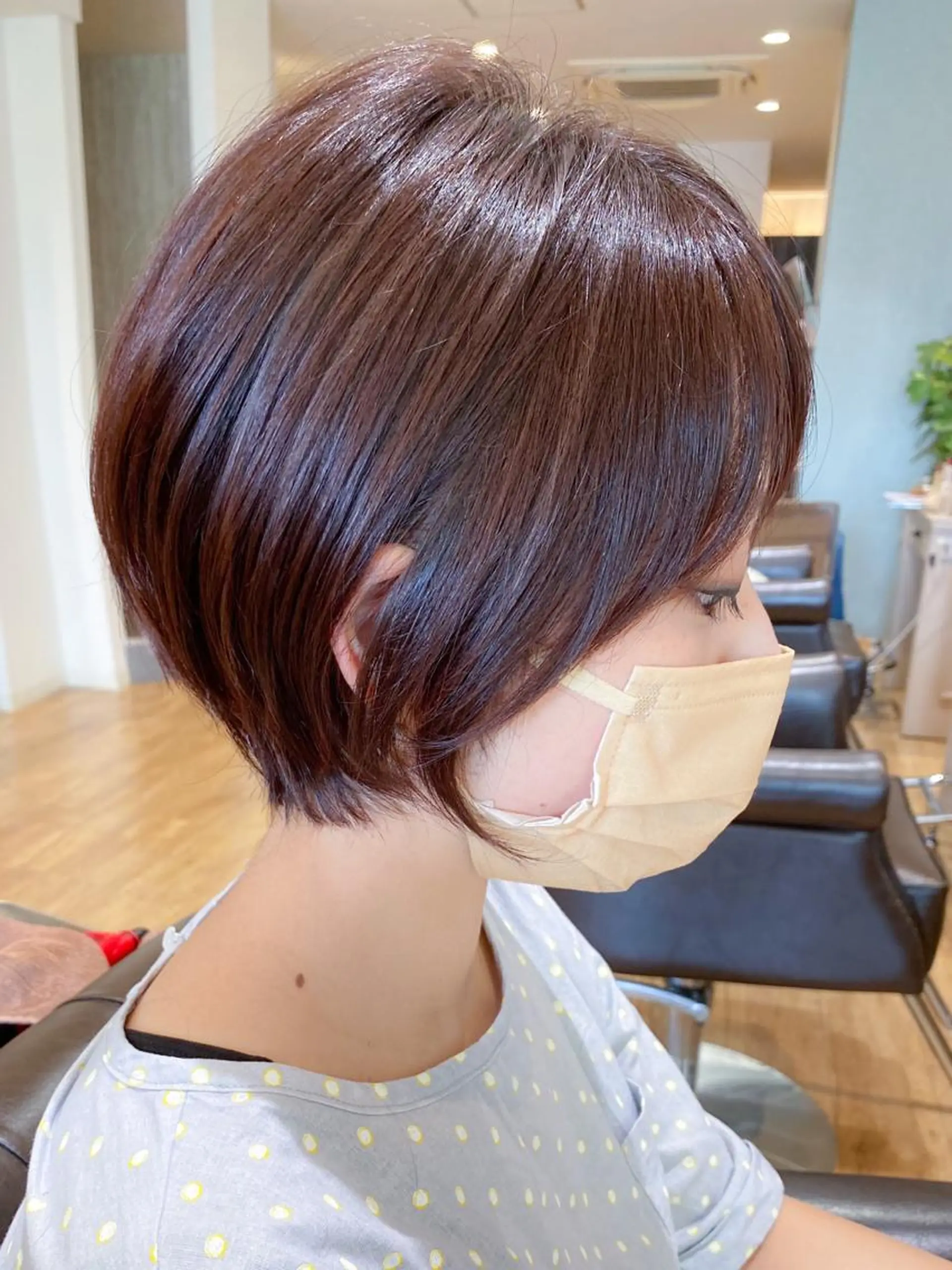 ショート カラー ショートボブ 丸みショート ボブ ショートヘア 柳 雄輝のヘアスタイル