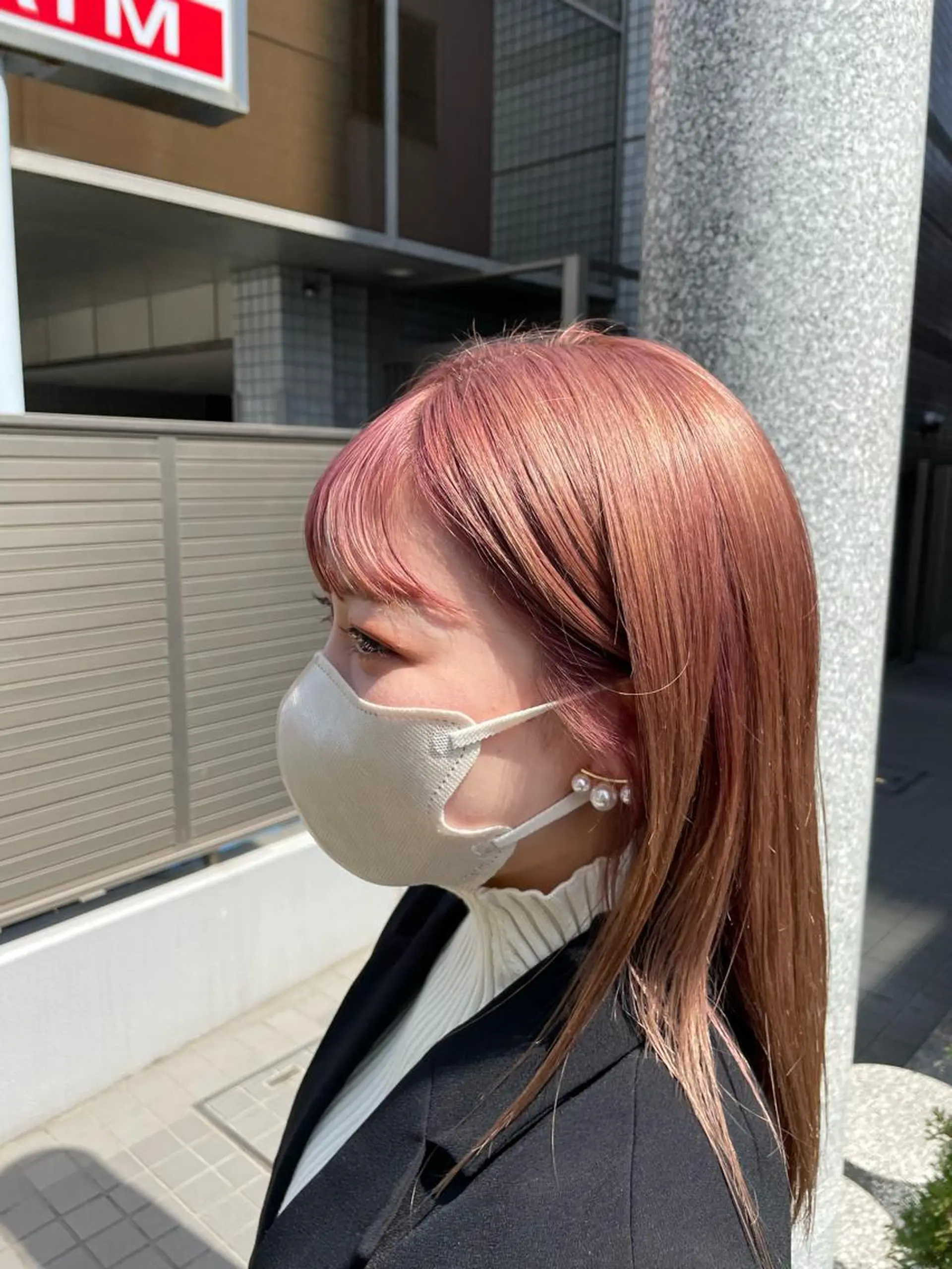 ロング ハイトーン/ 縮毛矯正のヘアスタイル