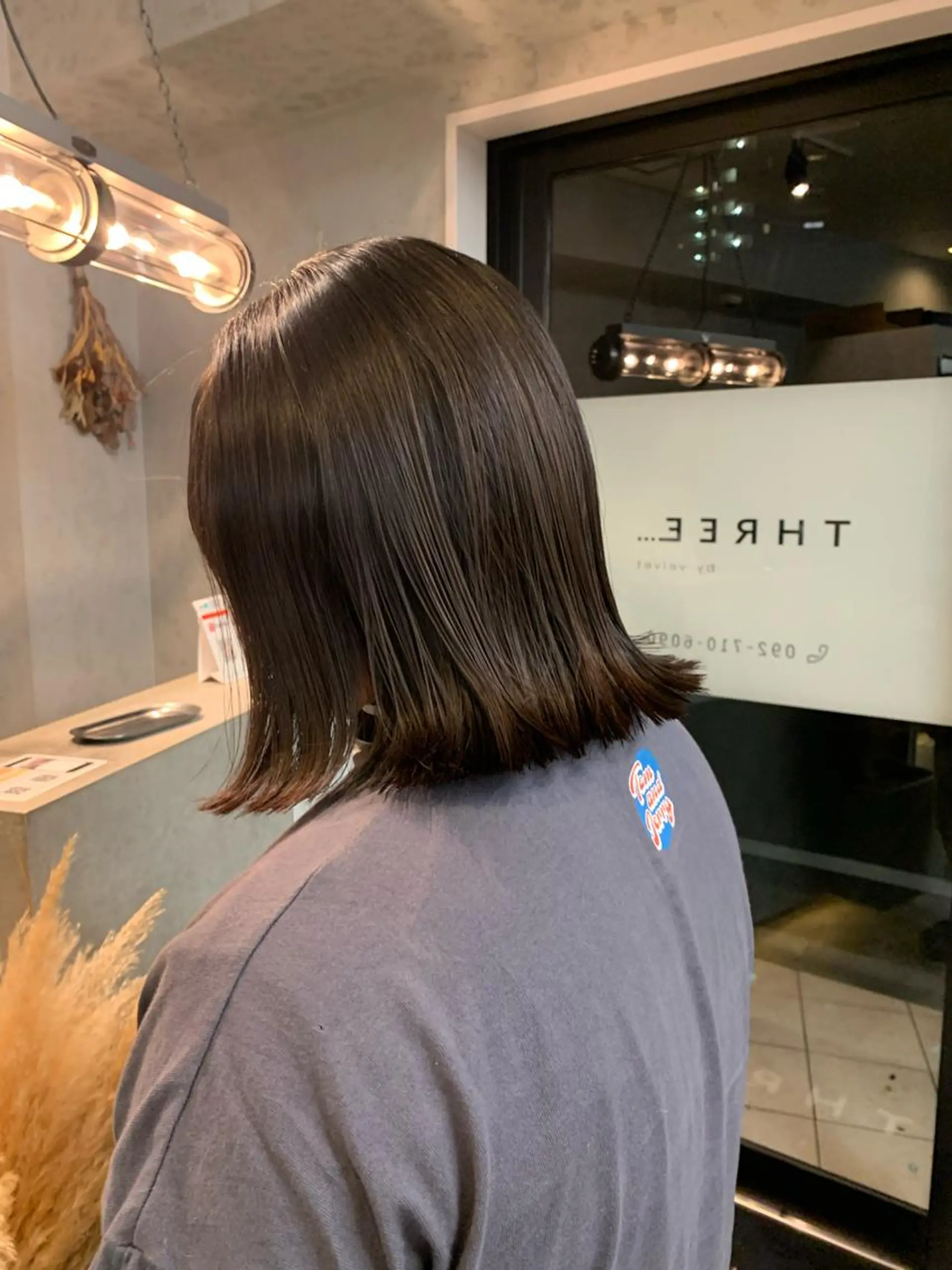 ミディアム 切りっぱなしボブ ボブ Haru/THREE …by velvetのヘアスタイル