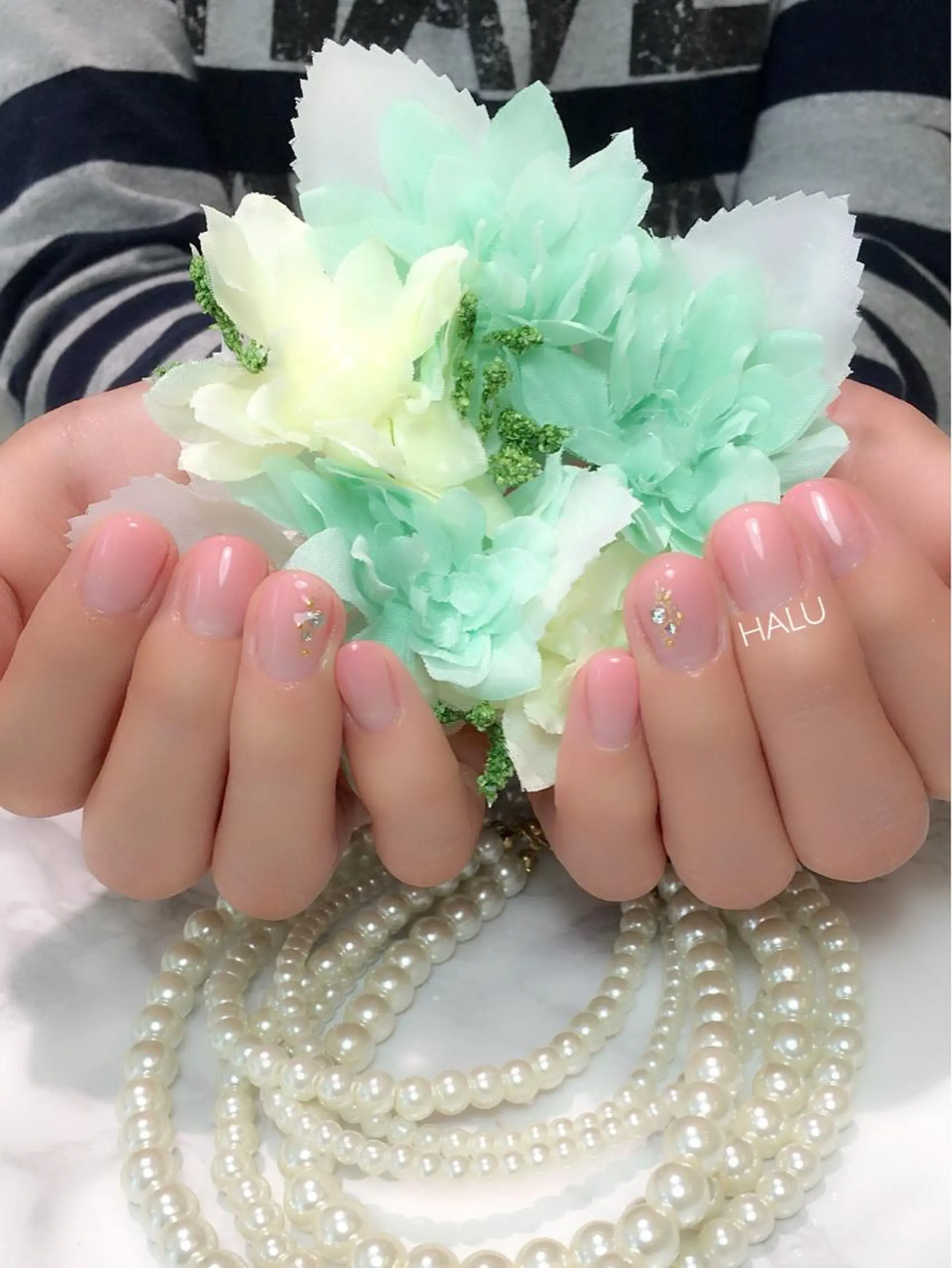 ネイル 桜ネイル グラデーション キラキラネイル ピンク HALU ハルのネイルデザイン