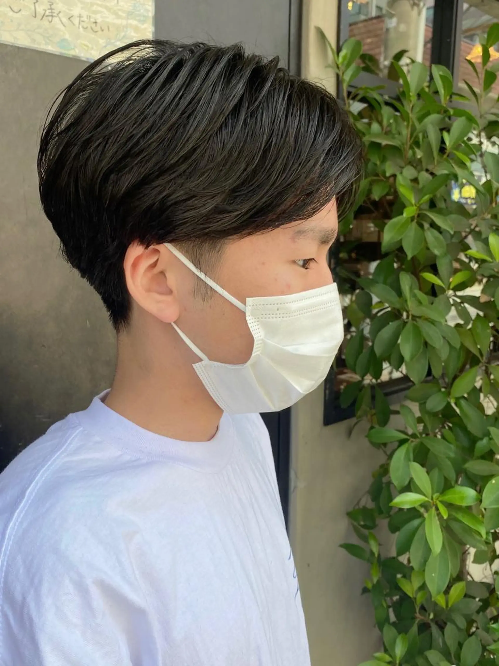 ショート パーマ メンズ センターパート メンズパーマ 【扉gate】野崎 英幸のヘアスタイル