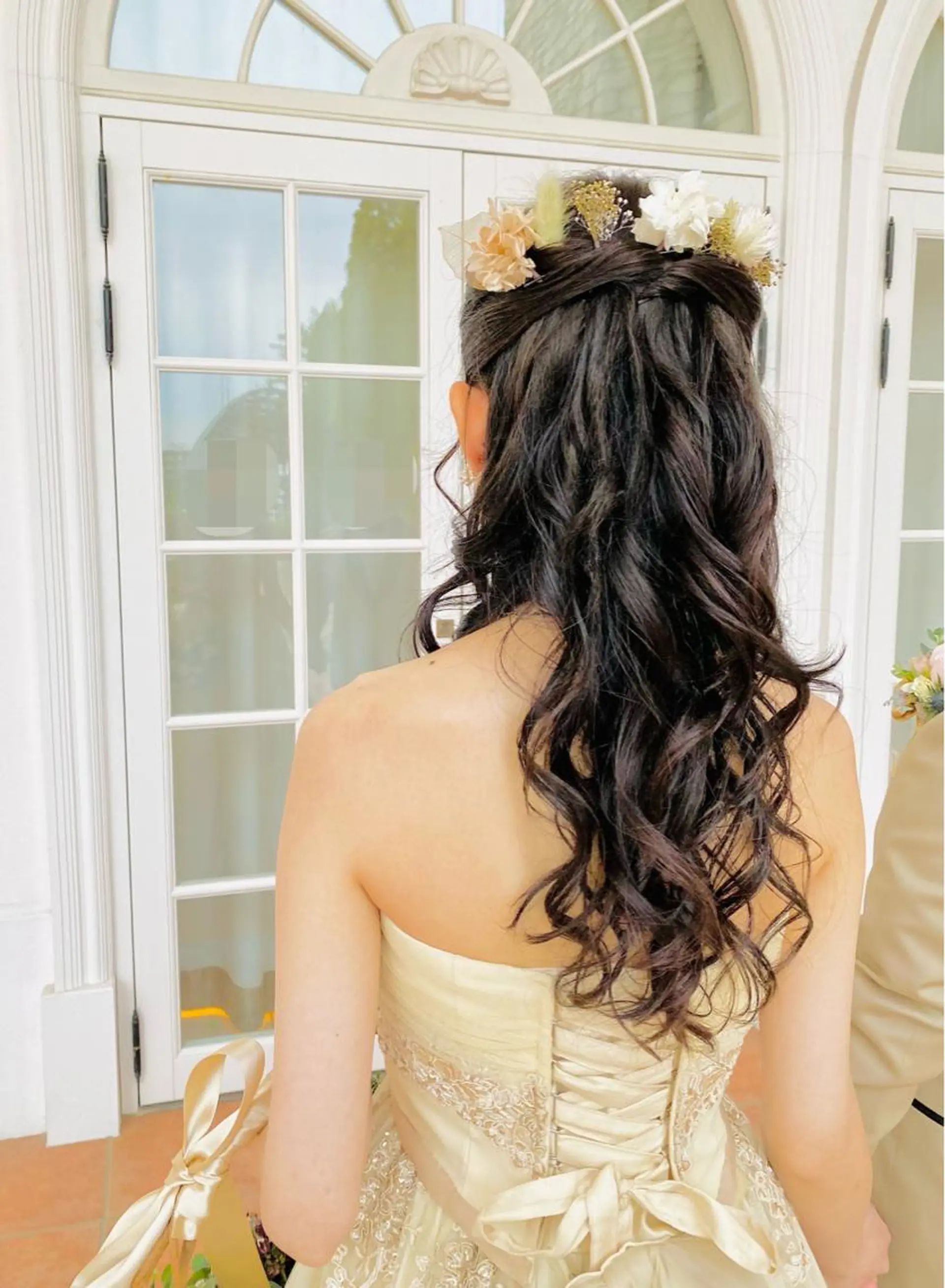 ロング ヘアアレンジ ハーフアップ ヘアセット 鈴木 沙羅のマツエク・マツパデザイン