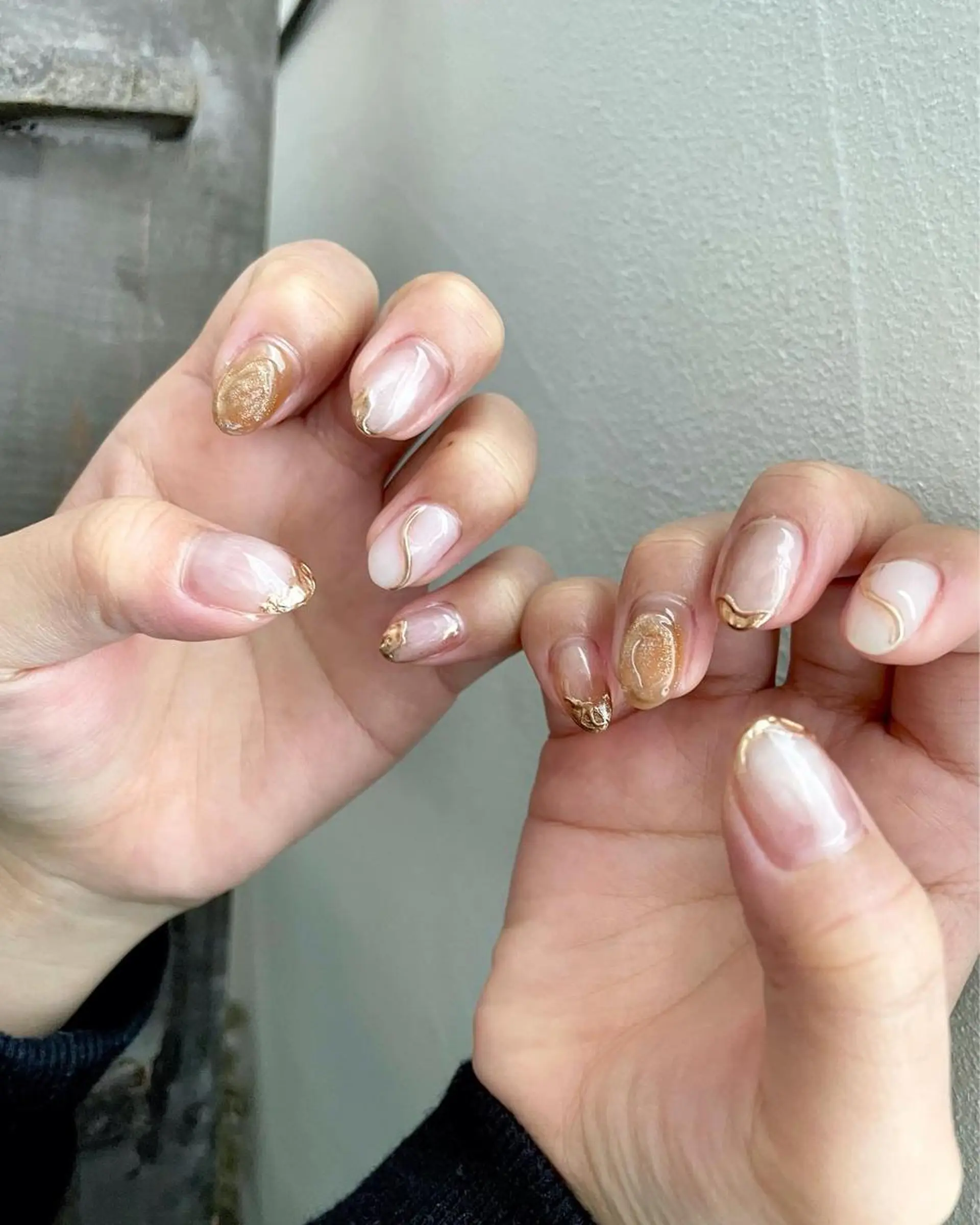 ネイル ブラウン フットネイル ジェルネイル 韓国ネイル マグネットネイル ハンドネイル フットネイル 甲府市徳行 🧸prunelleのネイルデザイン