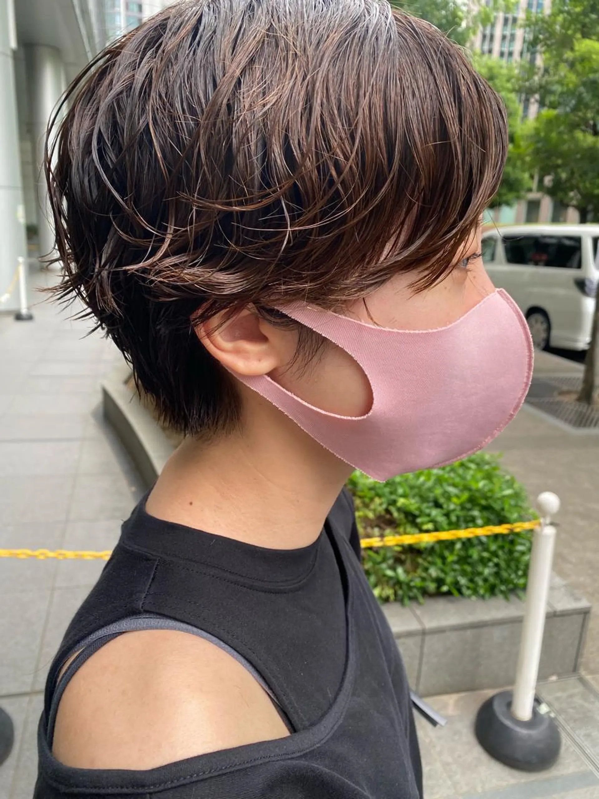 ショート 透明感ニュアンス 柔らかstyle🤍のヘアスタイル