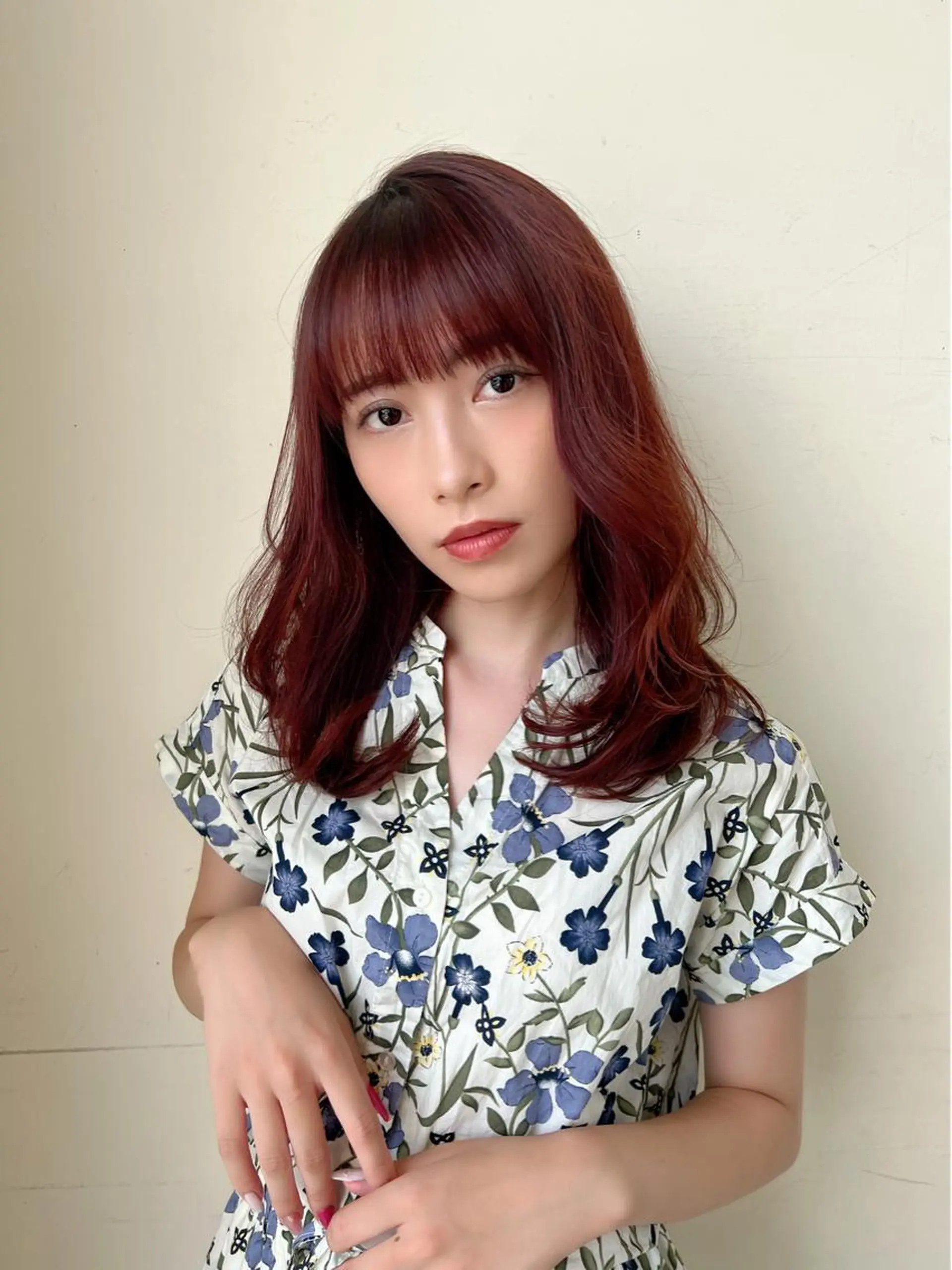 ミディアム カラー ハピネスフィール宇治店【FEEL】所属・瀧上 菜津美のヘアスタイル