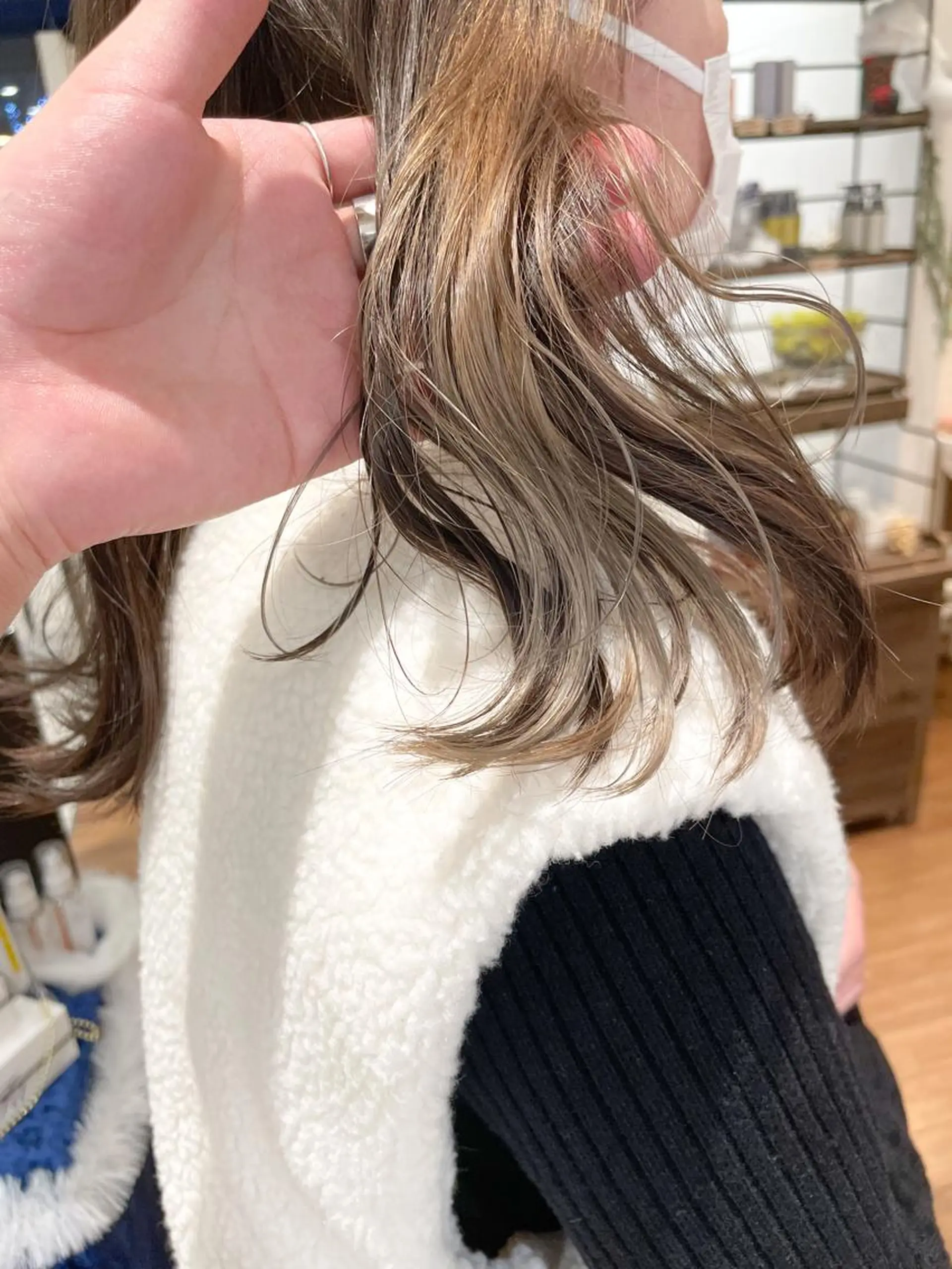 セミロング カラー イヤリングカラー ヘアカラー 髪質改善/ブリーチ 田代 龍我のヘアスタイル