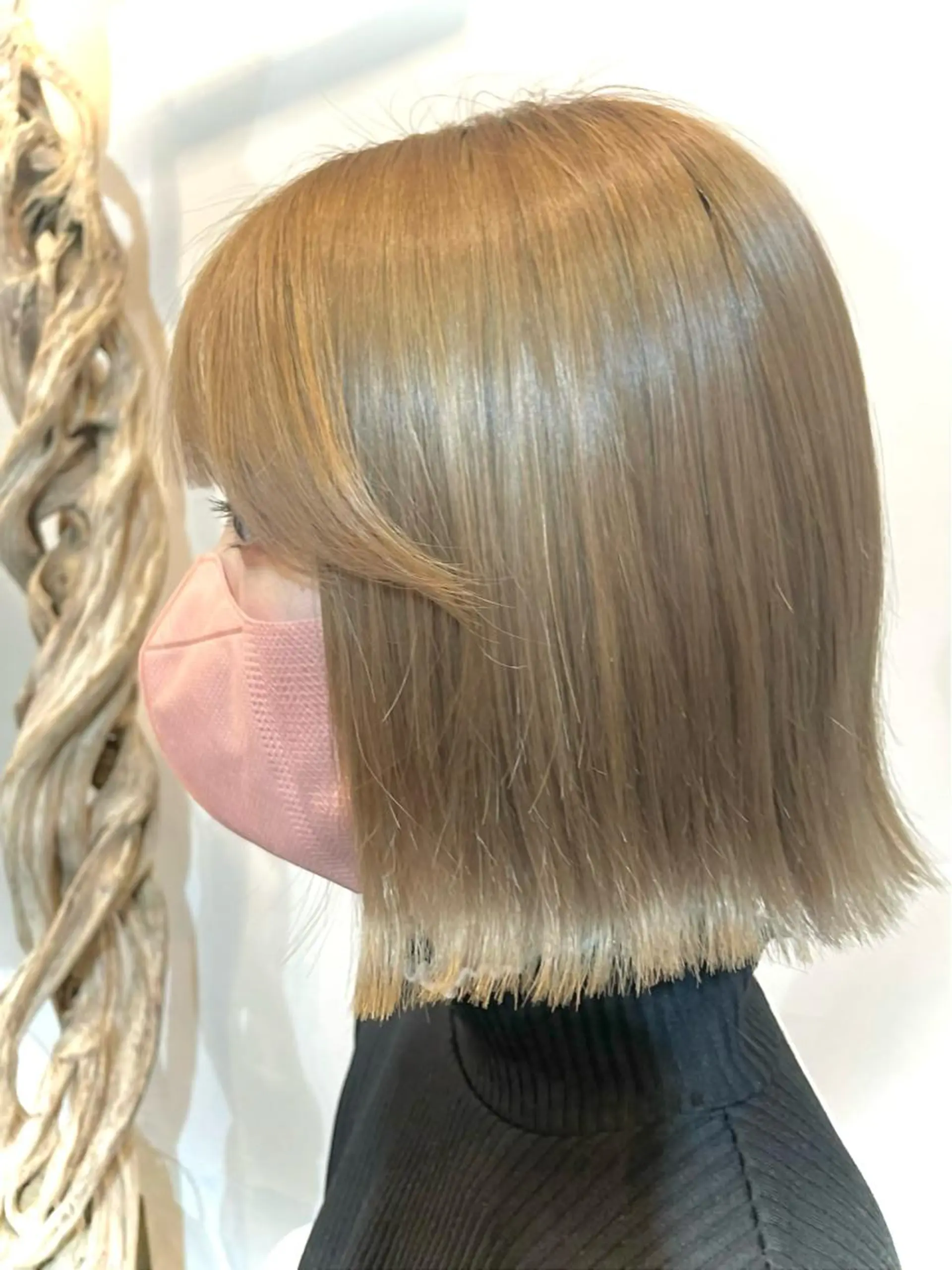 ショート カラー 切りっぱなしボブ ボブ chezlion et nature所属・中野 ゆかのヘアスタイル