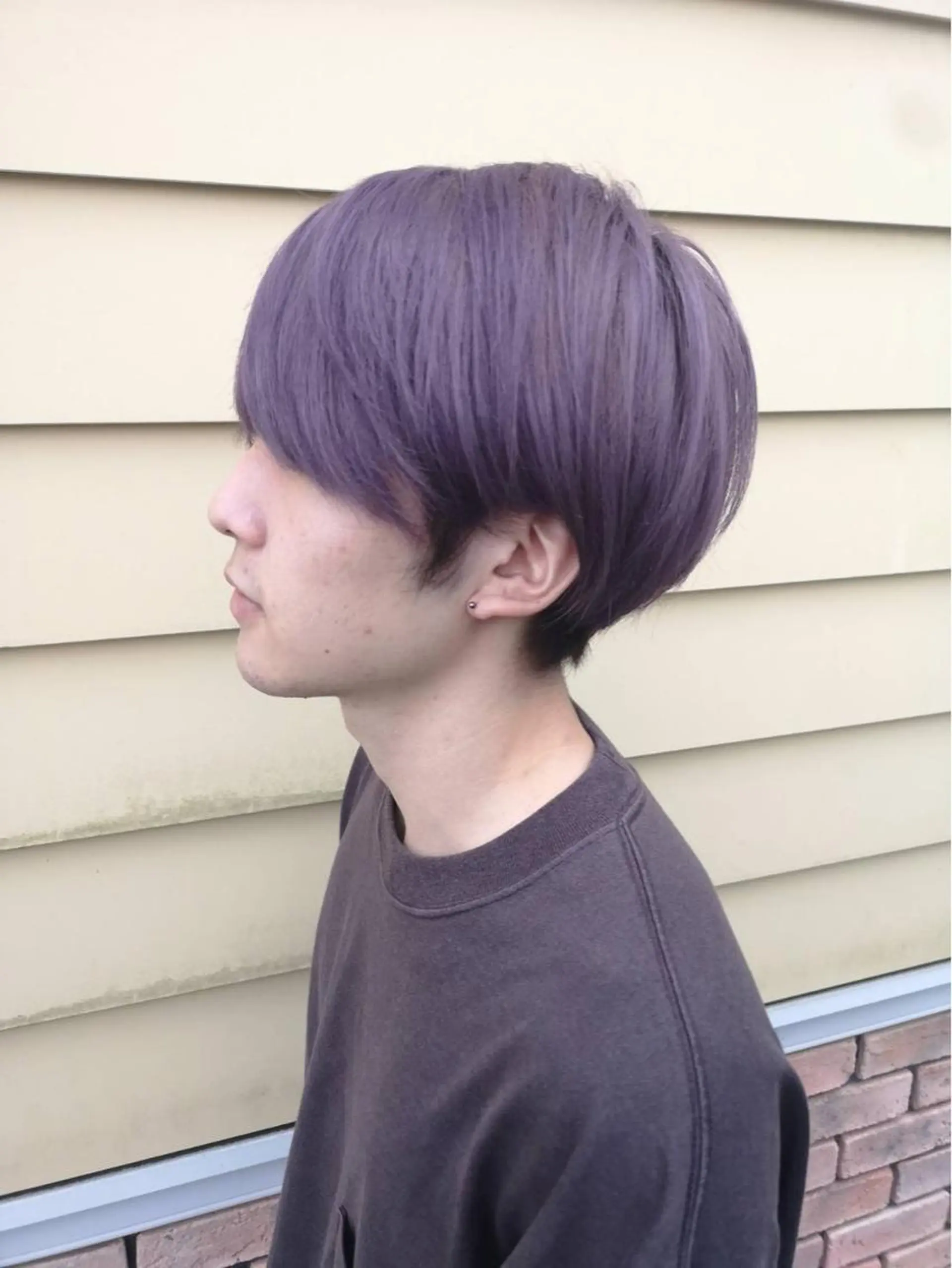 ショート カラー パーマ ヘアアレンジ メンズ キッズ マツエク・マツパ メンズハイトーン ハイトーンカラー ラベンダーカラー スパイキー/フェザー /波巻き/かいとのヘアスタイル