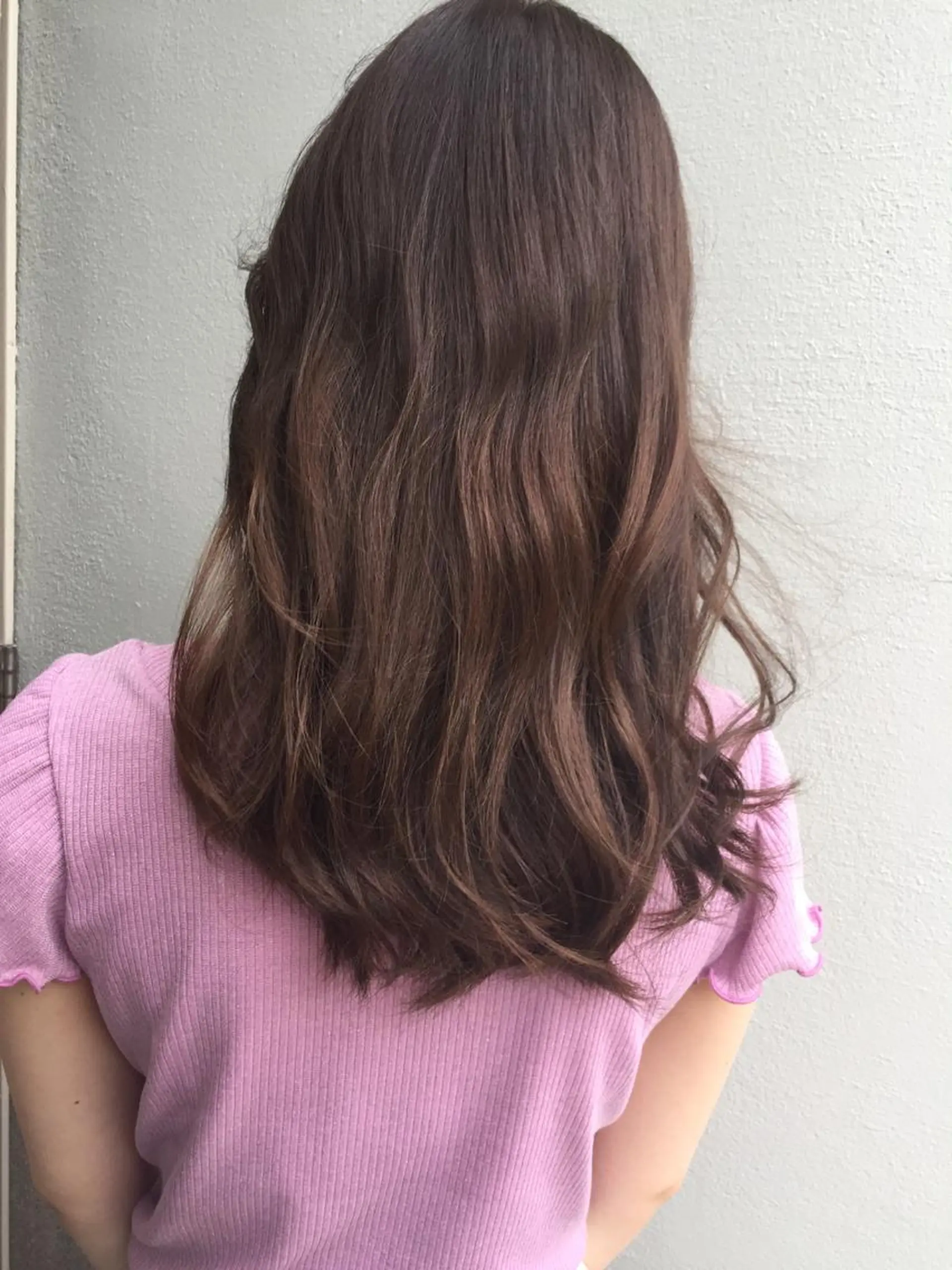 セミロング カラー ブラウンカラー マットブラウン ヘアカラー ✂️小顔カット✂️ 山本有紀のヘアスタイル
