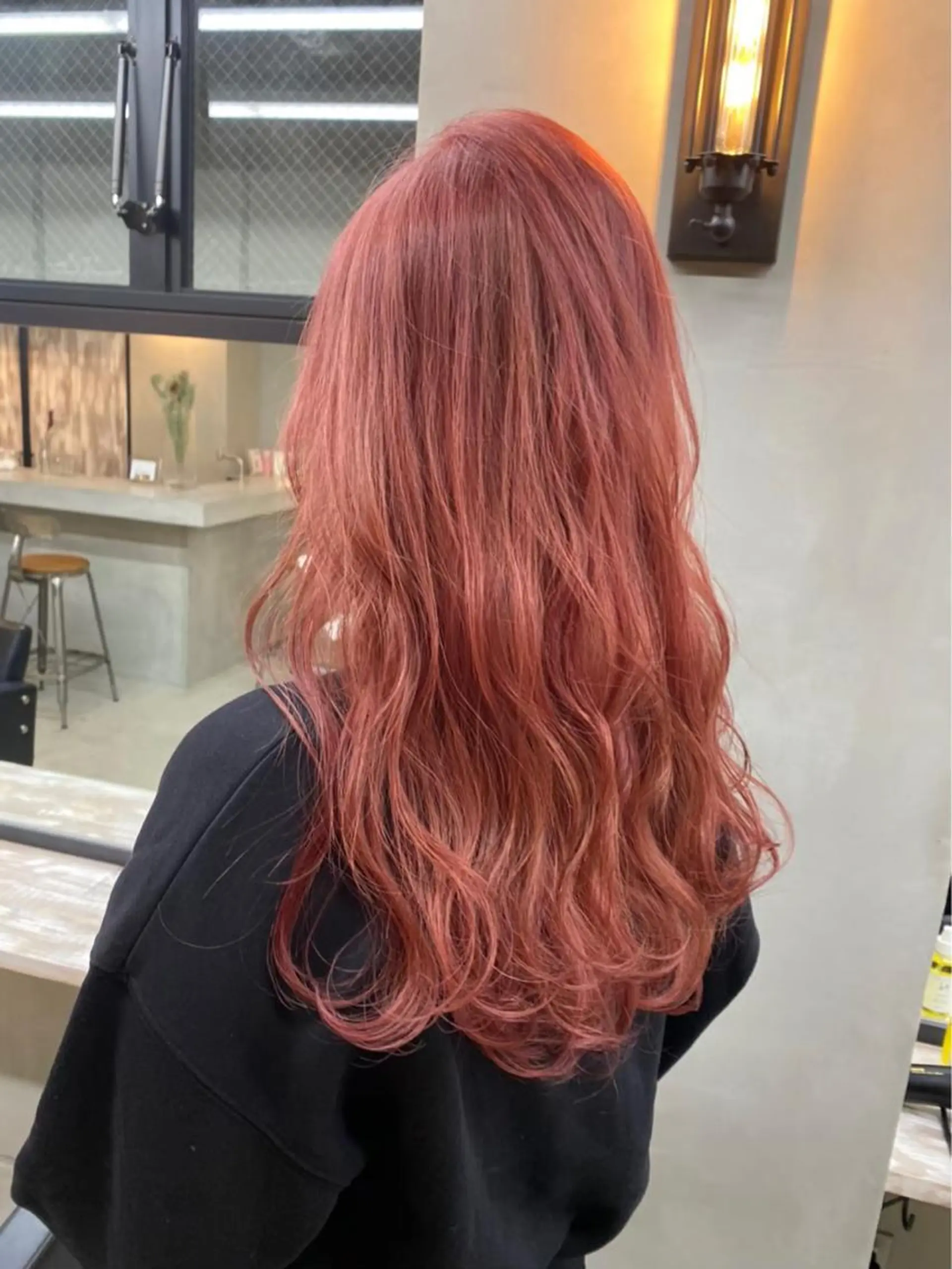 ロング カラー ヘアアレンジ ベージュカラー ピンクカラー ピンクベージュ Ameri/髪質改善 /韓国ヘア🇰🇷のヘアスタイル