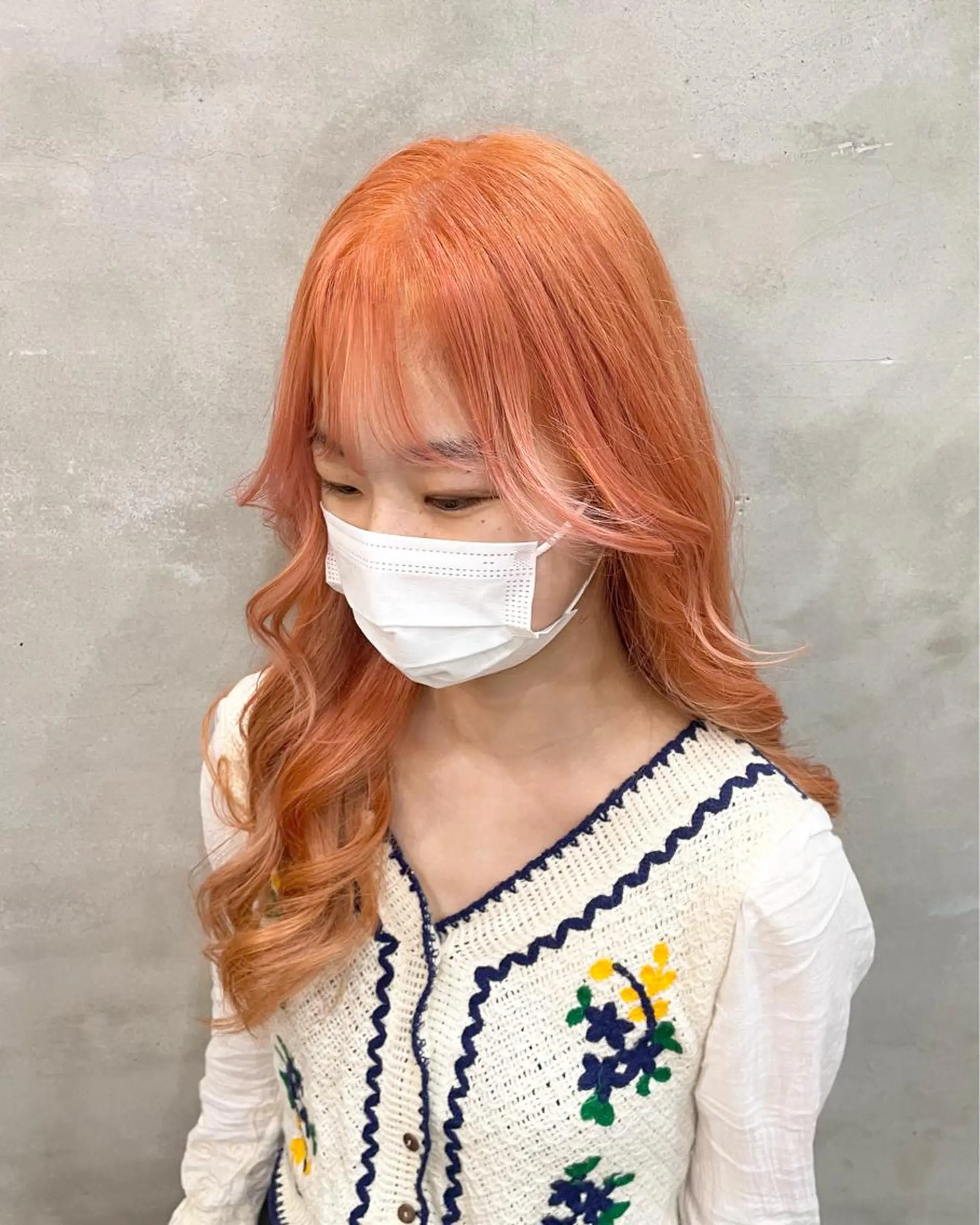 ロング カラー ヘアアレンジ 【ピンク/韓国ヘア/ ヘアセット】亜海のヘアスタイル