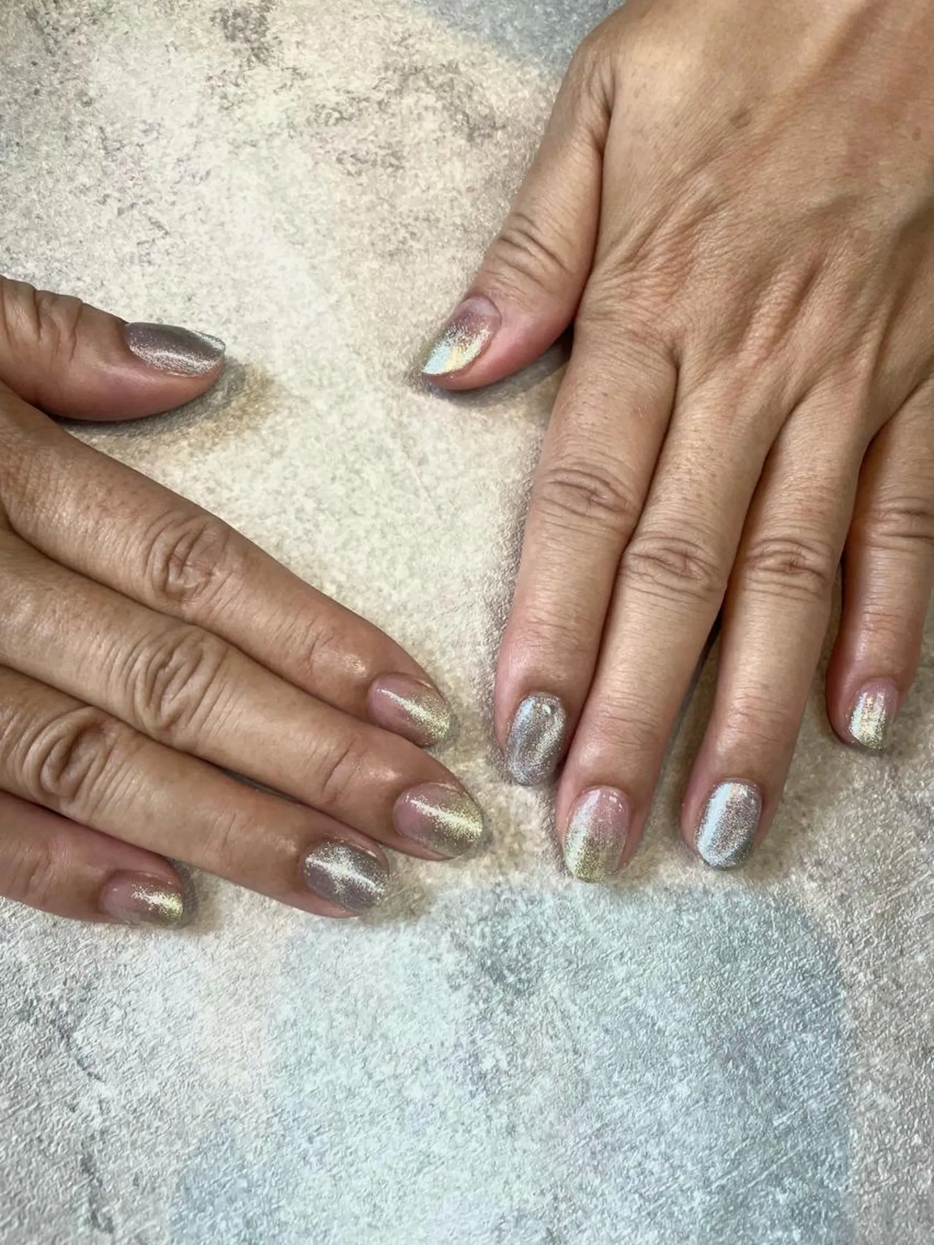 ネイル グラデーション ラメ(グリッター) ラメグラデーション マグネットネイル ハンドネイル FASTNAIL PLUS 新宿店のネイルデザイン